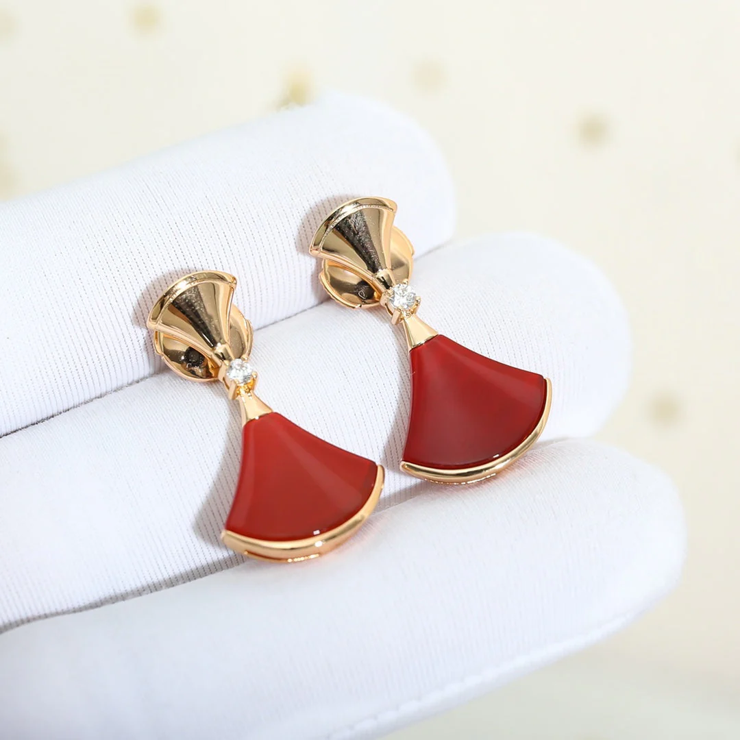 Regalia jewelryDREAM Carnelian PINK GOLD EARRINGS