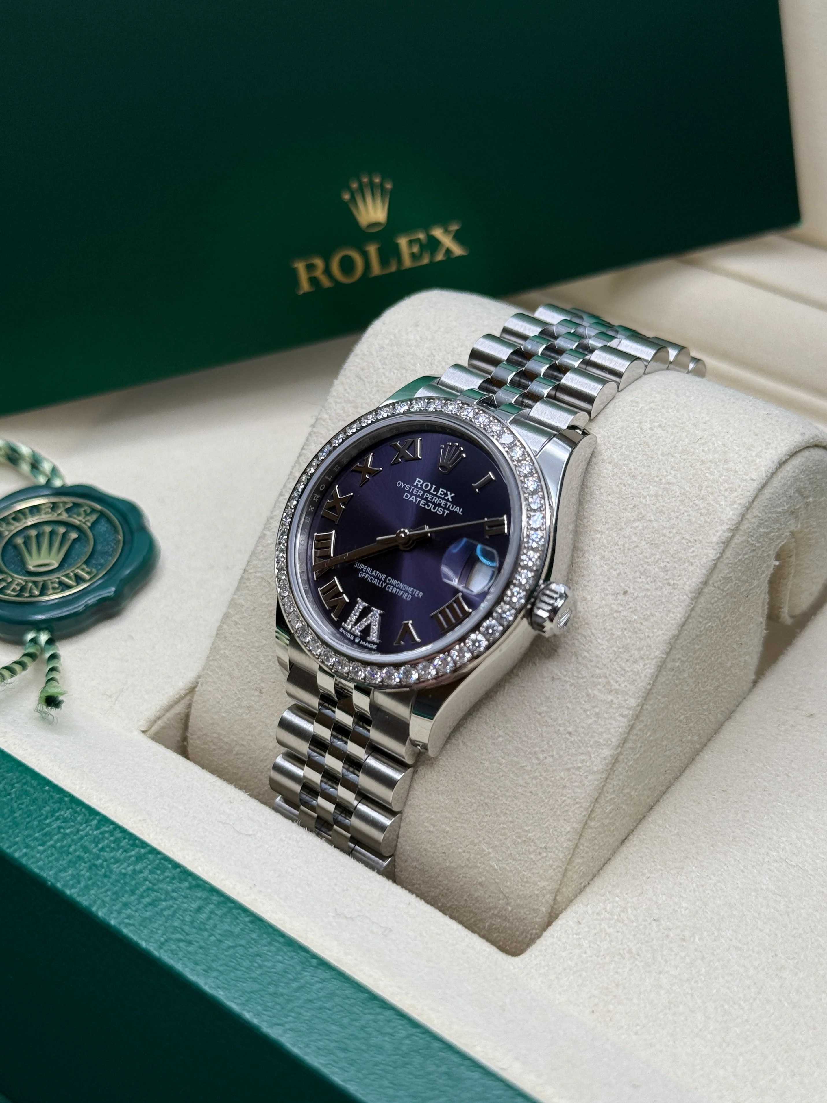 【Super Clone】ROLEXDatejust m278384RBR-0029/0030 Aubergine 31mm Dial Jubilee Watch
