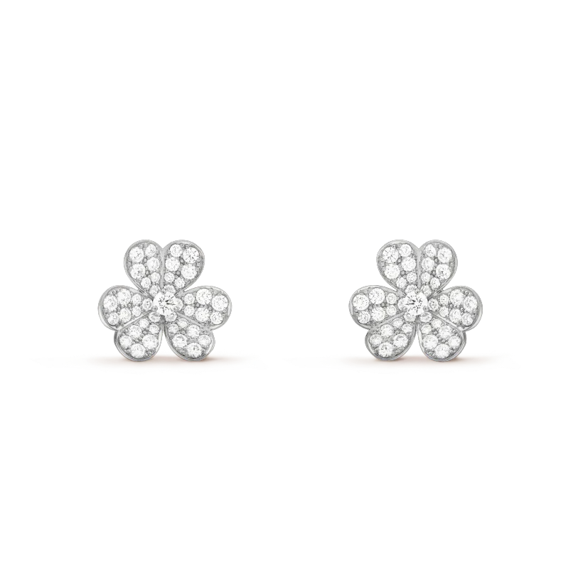 Regalia jewelryCLOVER COMOS DIAMOND EARRINGS SILVER