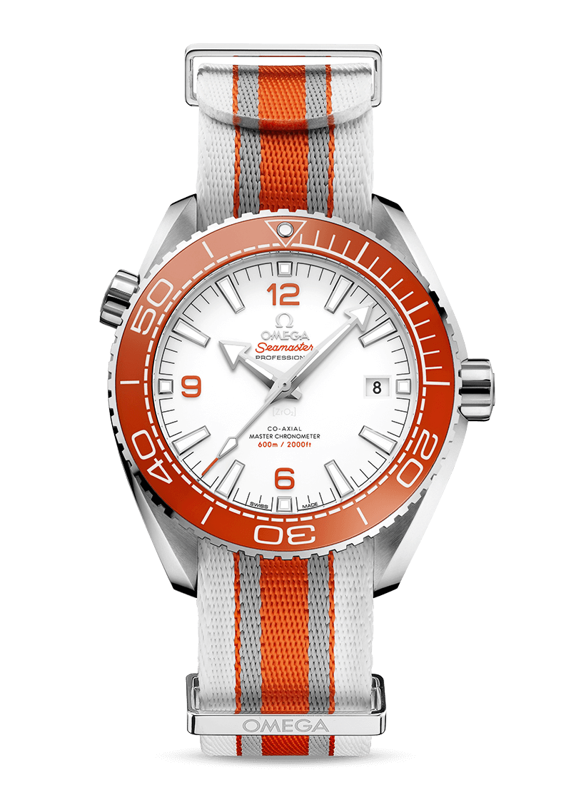 PLANET OCEAN 600M White / Orange 43.5mm
