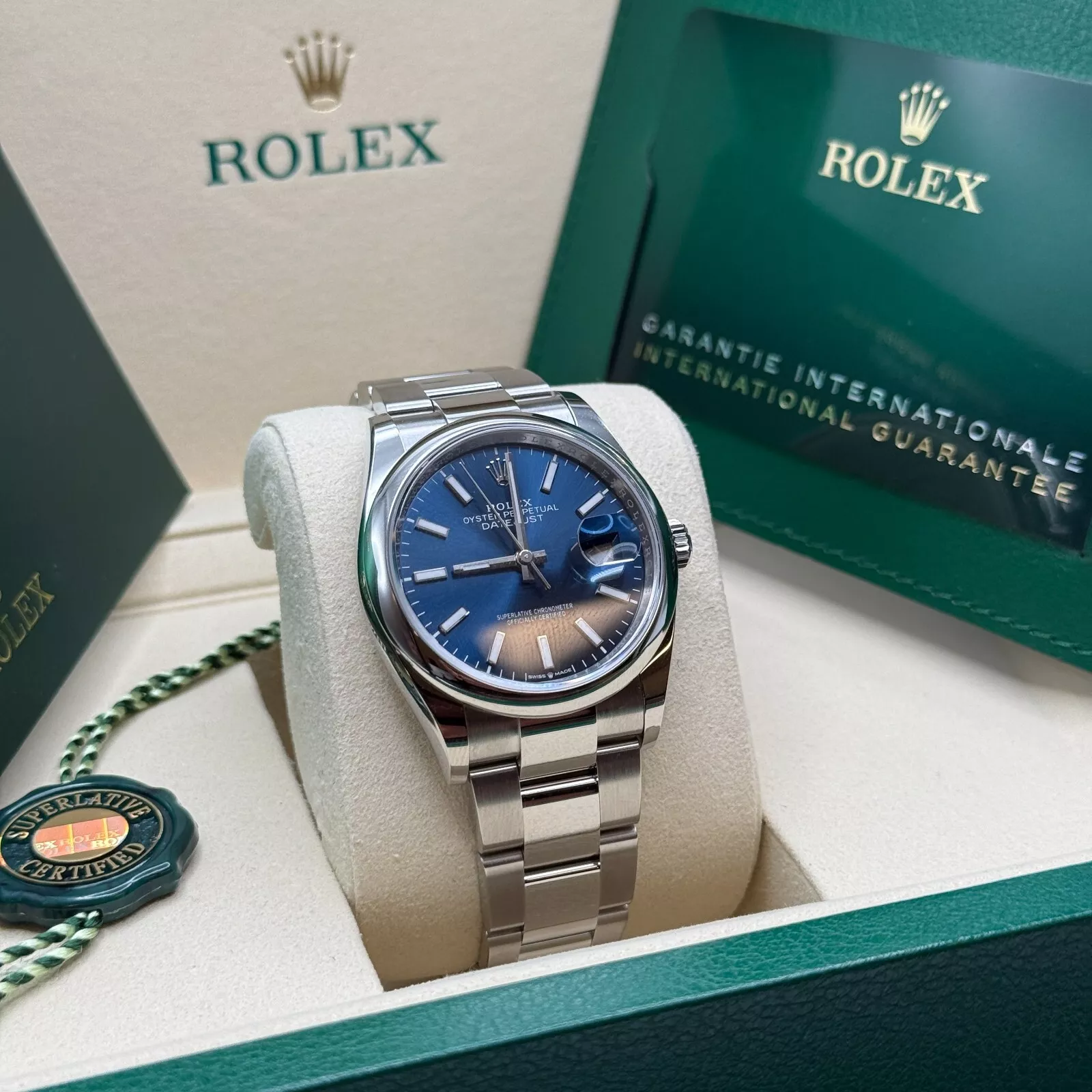 【Super Clone】ROLEX  Datejust 36mm 126200 Stainless Steel Blue Dial Oyster Watch