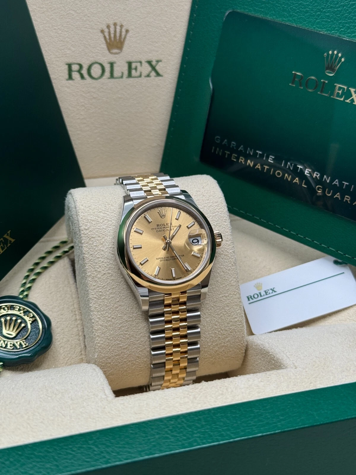 【Super Clone】ROLEX Datejust m278243-0013/0014  31mm Champagne Dial Yellow Rolesor Oyster Watch