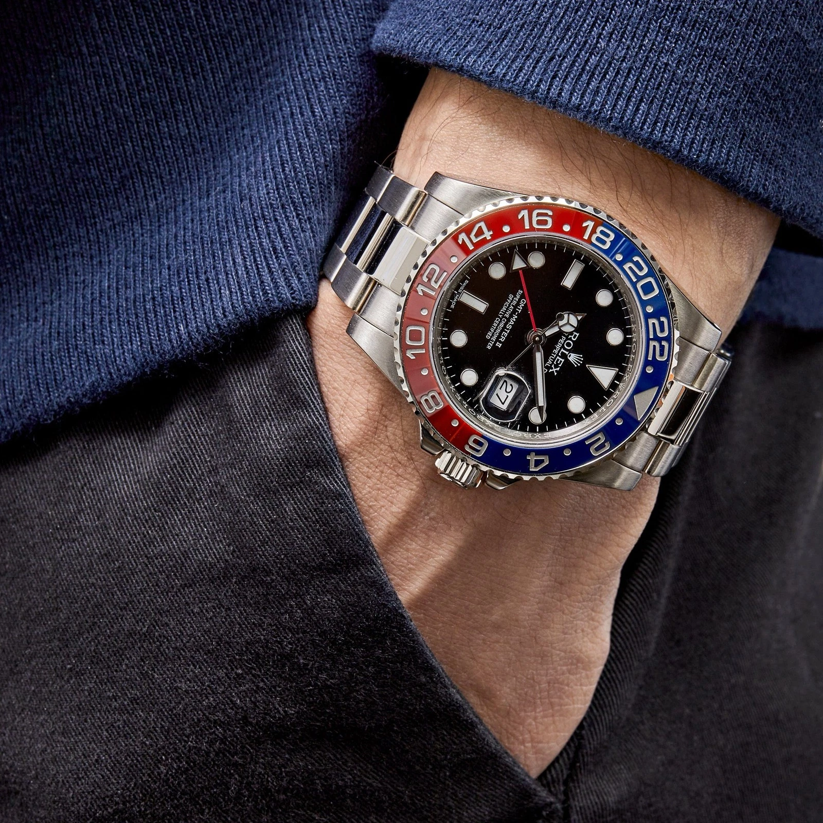 【Super Clone】ROLEX  GMT-Master II 116719BLRO 40mm