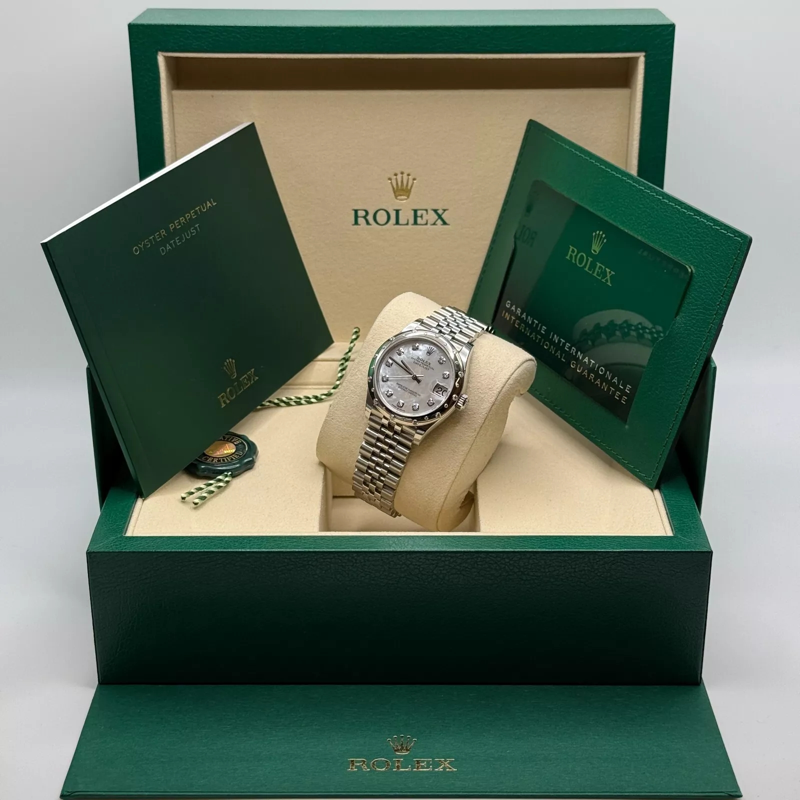 【Super Clone】ROLEX Datejust m278344-0005/0006 Mother-of-Pearl Dial 31mm Domed Diamond Oyster Watch