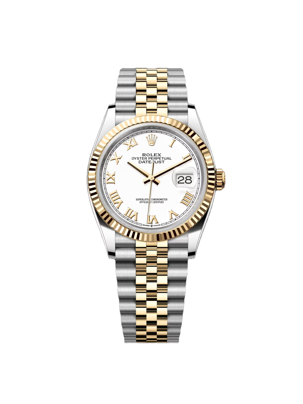 【Super Clone】ROLEX  Datejust 36mm 126233 White Dial Oyster Bracelet Watch