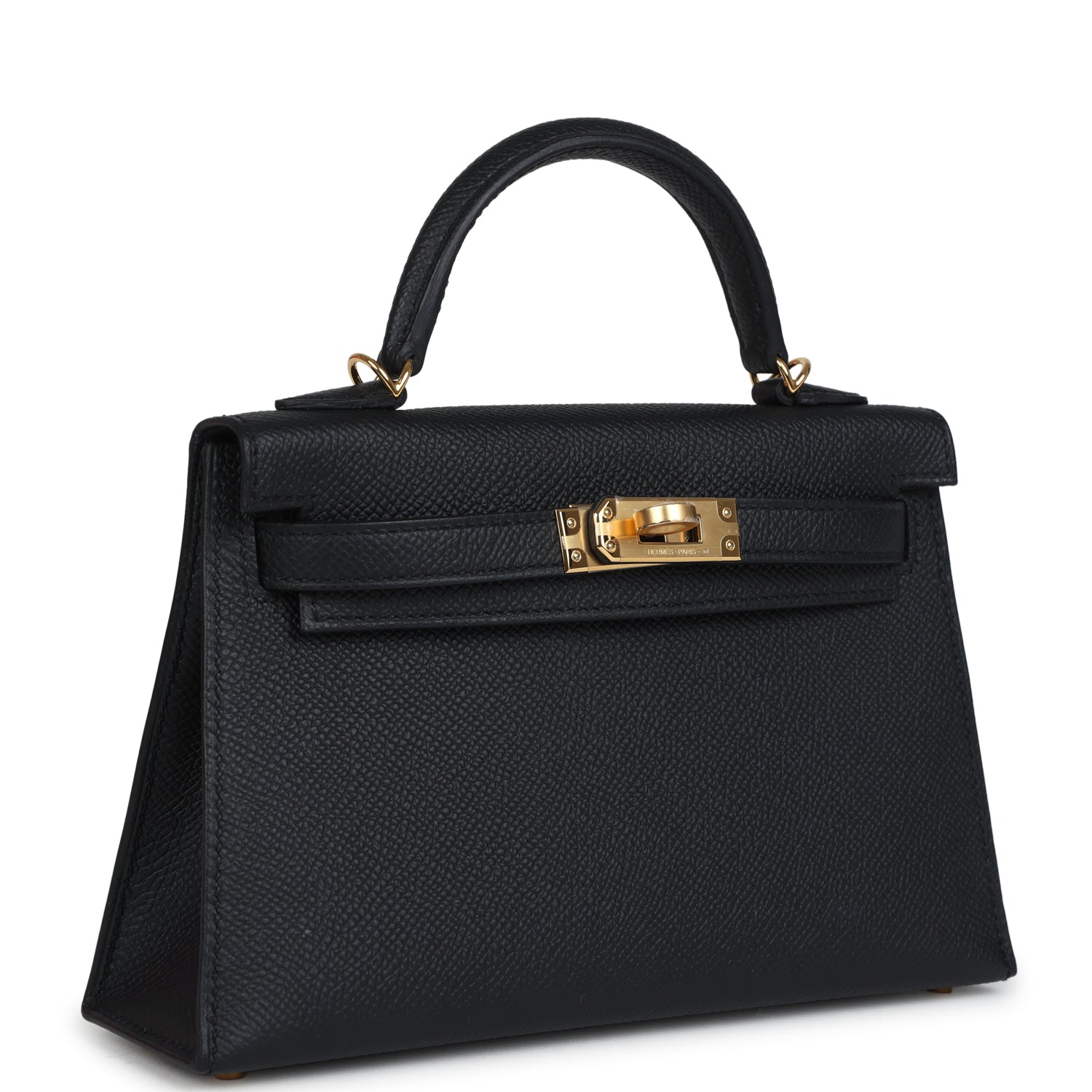 Hermès Kelly Sellier 20 Black Epsom Gold Hardware