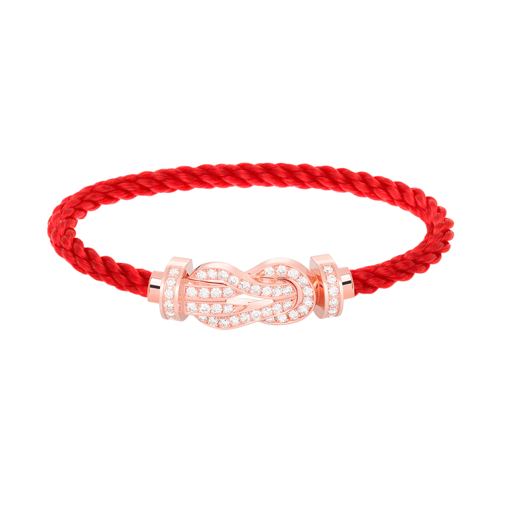 Regalia jewelryCHANCE LARGE 8 FIGURE BUCKLE FULL DIAMOND BRACELET ROSE GOLD