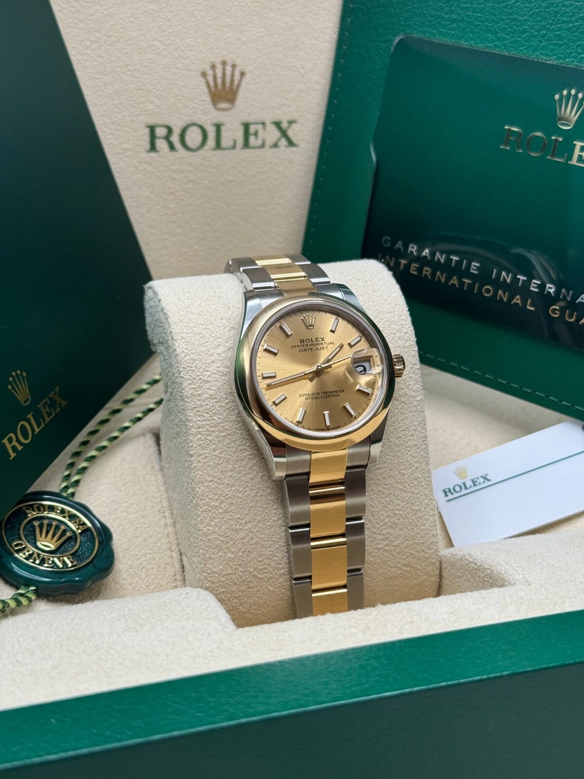 【Super Clone】ROLEX Datejust m278243-0013/0014  31mm Champagne Dial Yellow Rolesor Oyster Watch