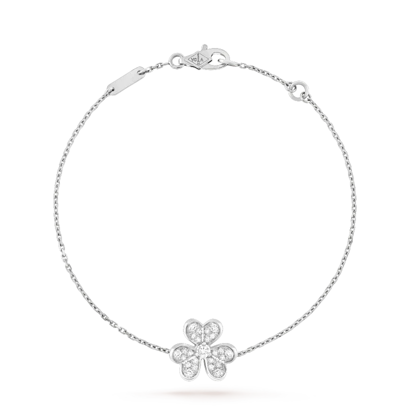Regalia jewelryFRIVOLE SILVER FLOWER DIAMOND BRACELET