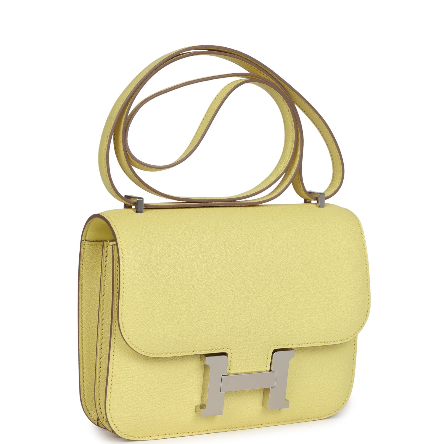 Hermès Constance 18 Limoncello Chevre Mysore Palladium Hardware
