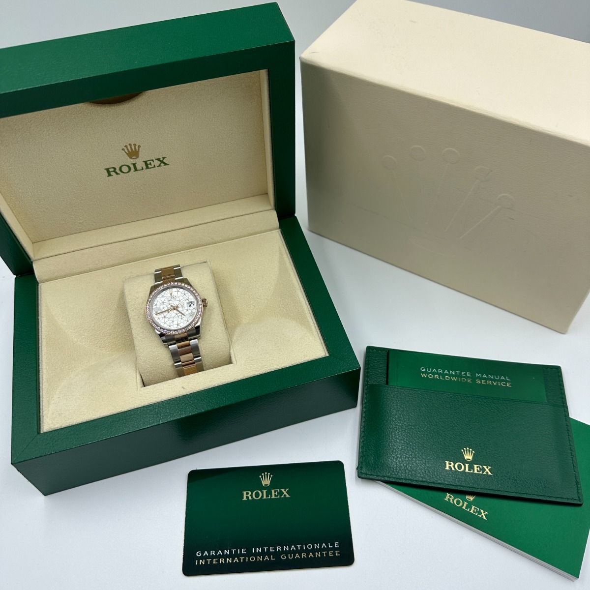 【Super Clone】ROLEX Datejust m278381-0031/0032 Silver Floral Motif Diamond Dial Diamond-Set Bezel 31mm