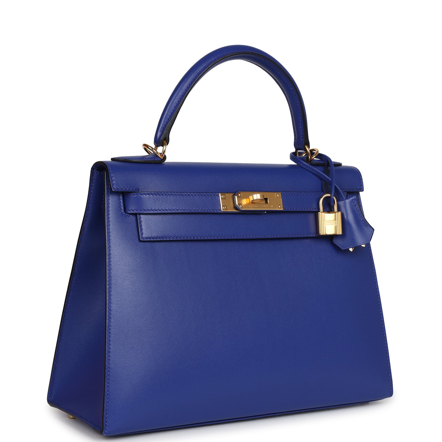 Hermès Kelly Sellier 28 Bleu Electric Tadelakt Gold Hardware