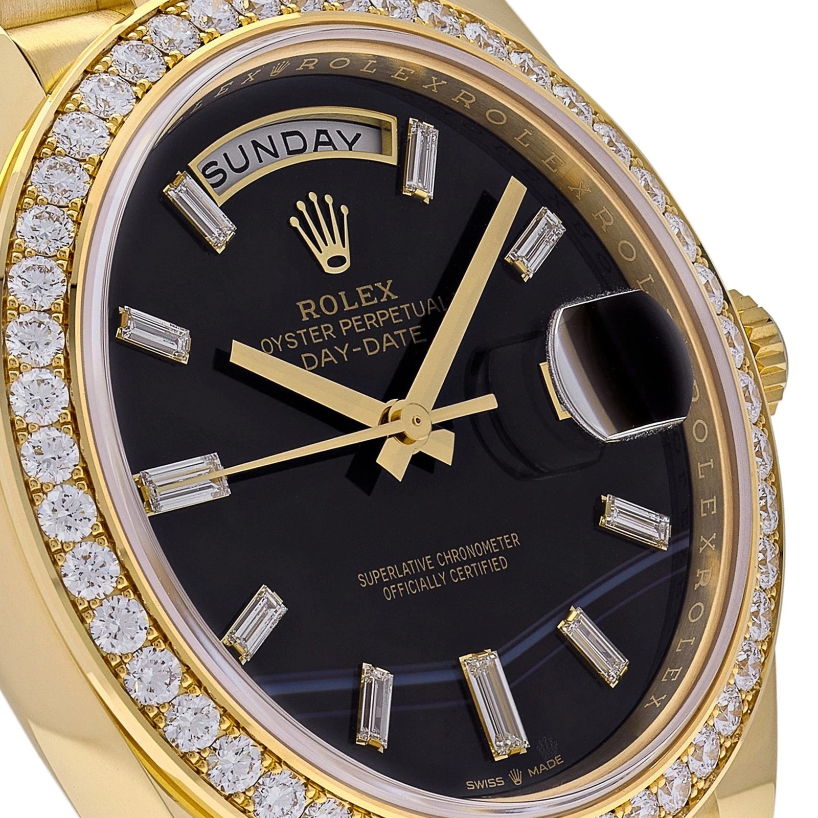 【Super Clone】ROLEX Day-Date 40mm Black Onyx Dial 228348RBR-0039
