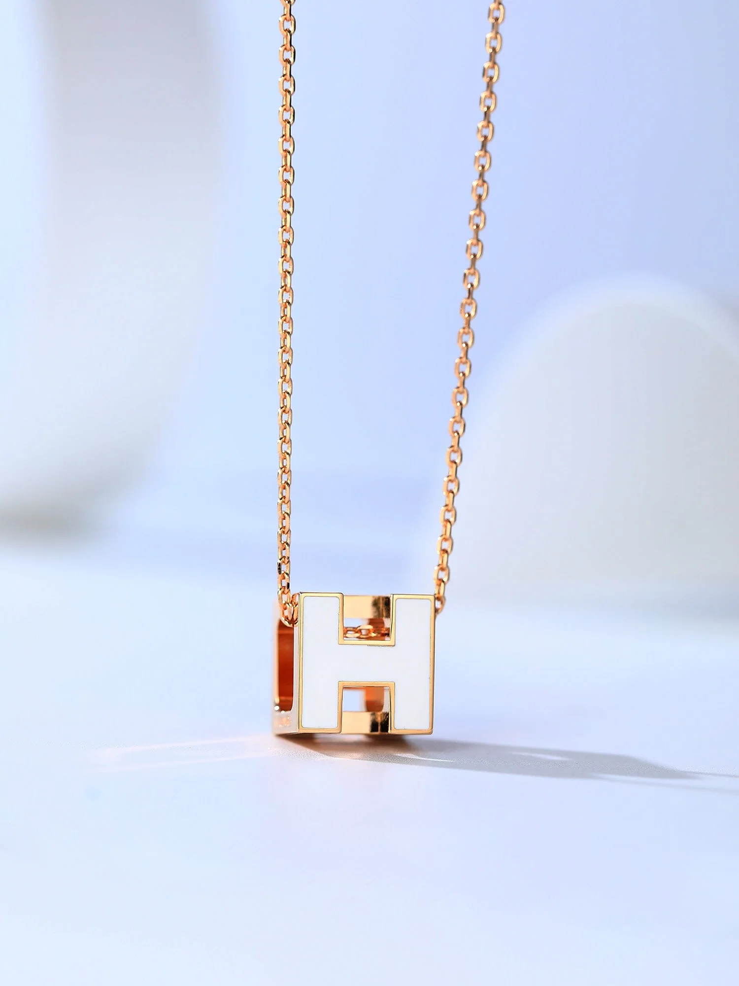 Regalia jewelryH CAGE PINK GOLD NECKLACE