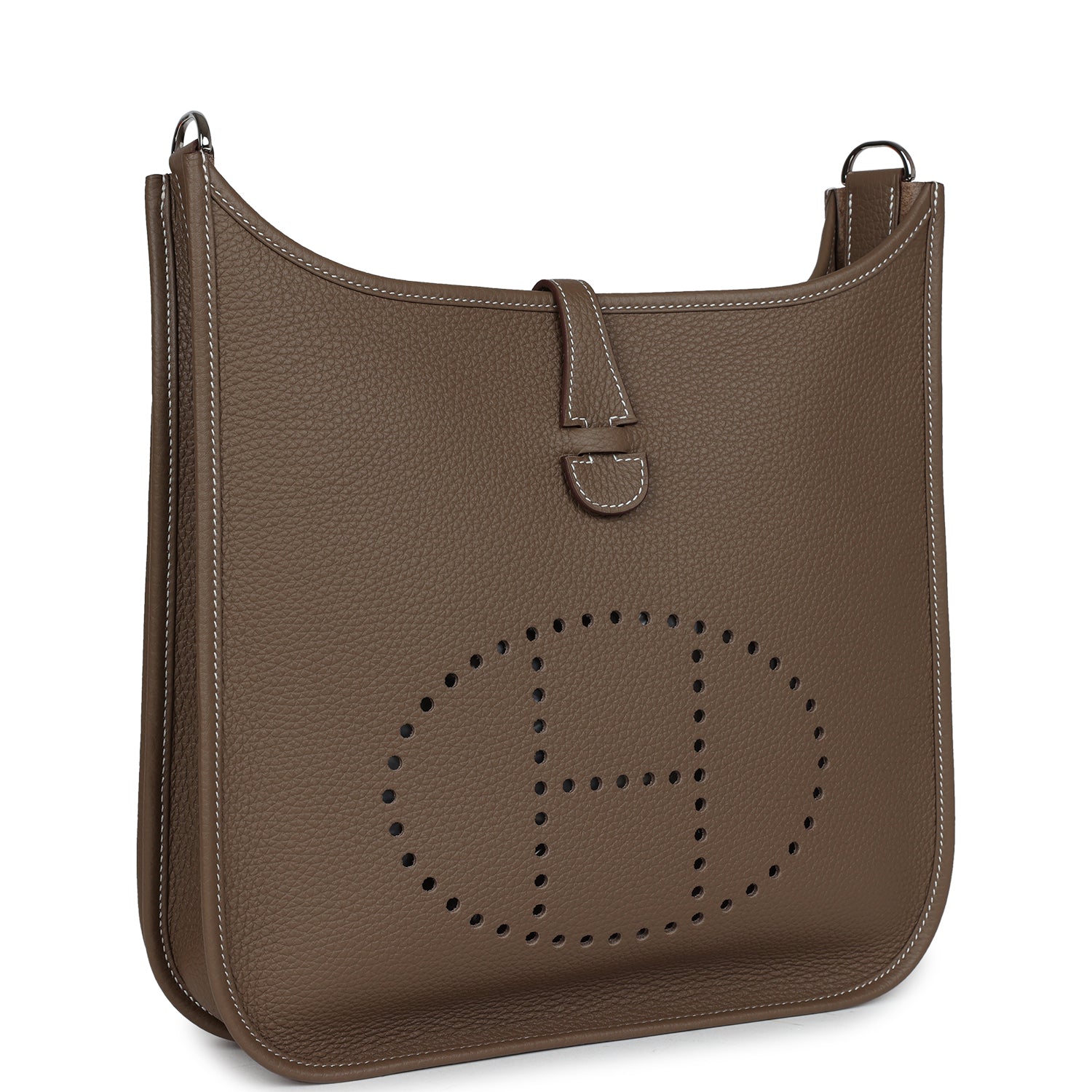 Hermès Evelyne III PM Etoupe Clemence Palladium Hardware