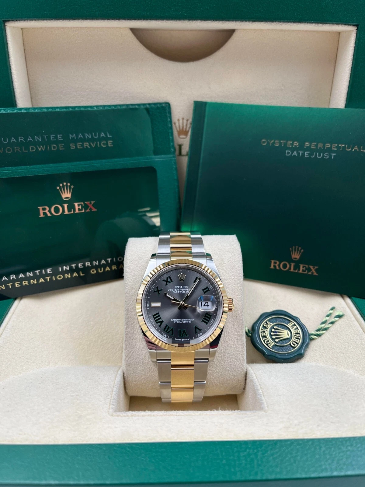 【Super Clone】ROLEX  Datejust 36mm 126233 Wimbledon Slate Dial Oyster Bracelet Watch