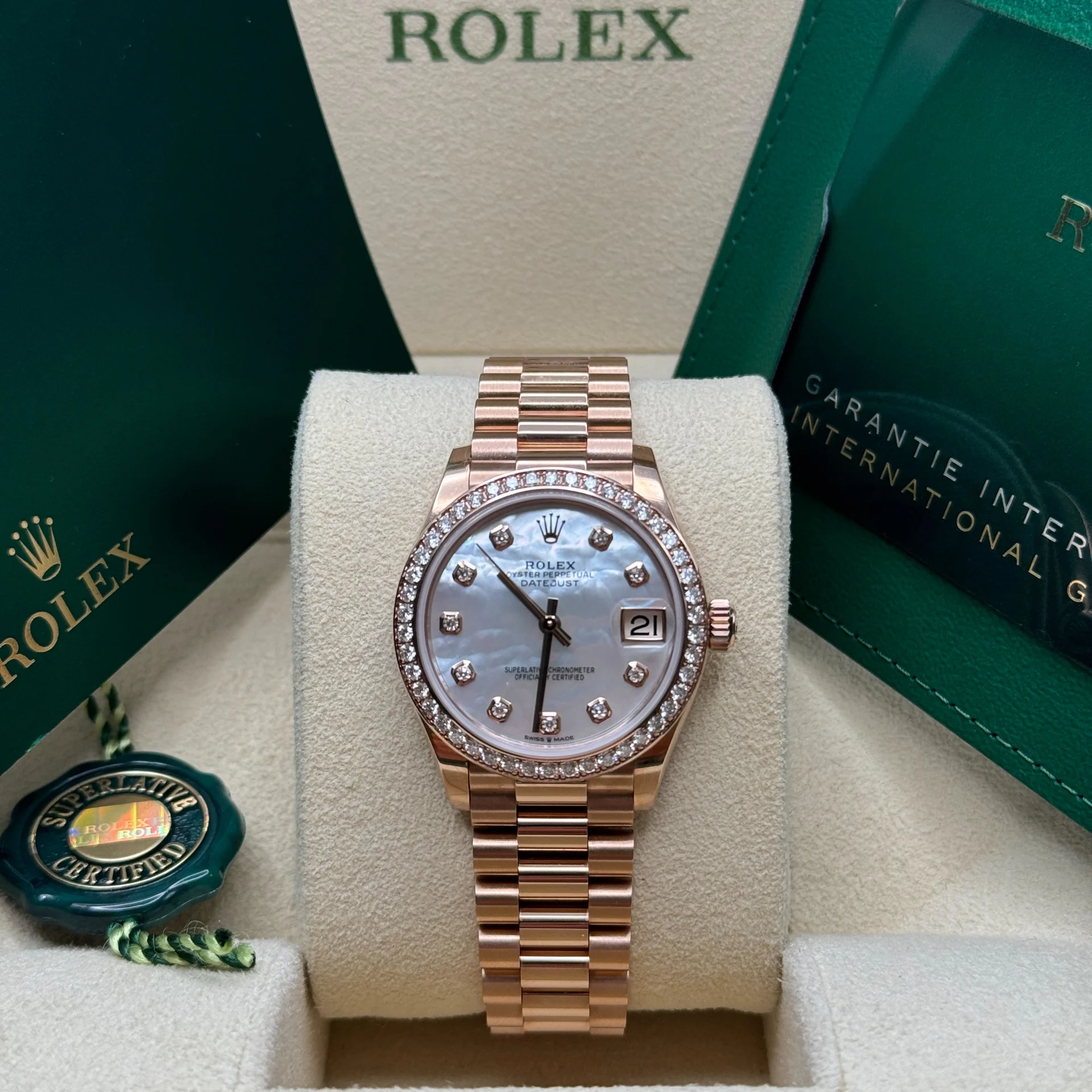 【Super Clone】ROLEX Datejust m278285RBR-0005 Mother-of-Pearl 31mm Dial