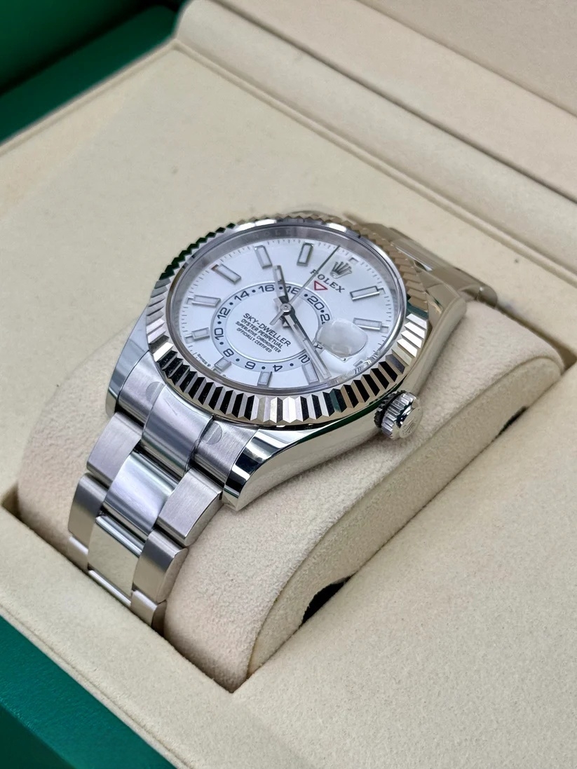 【Super Clone】ROLEX  Sky-Dweller 42mm 336934-0003/0004 Stainless Steel White Dial Oyster