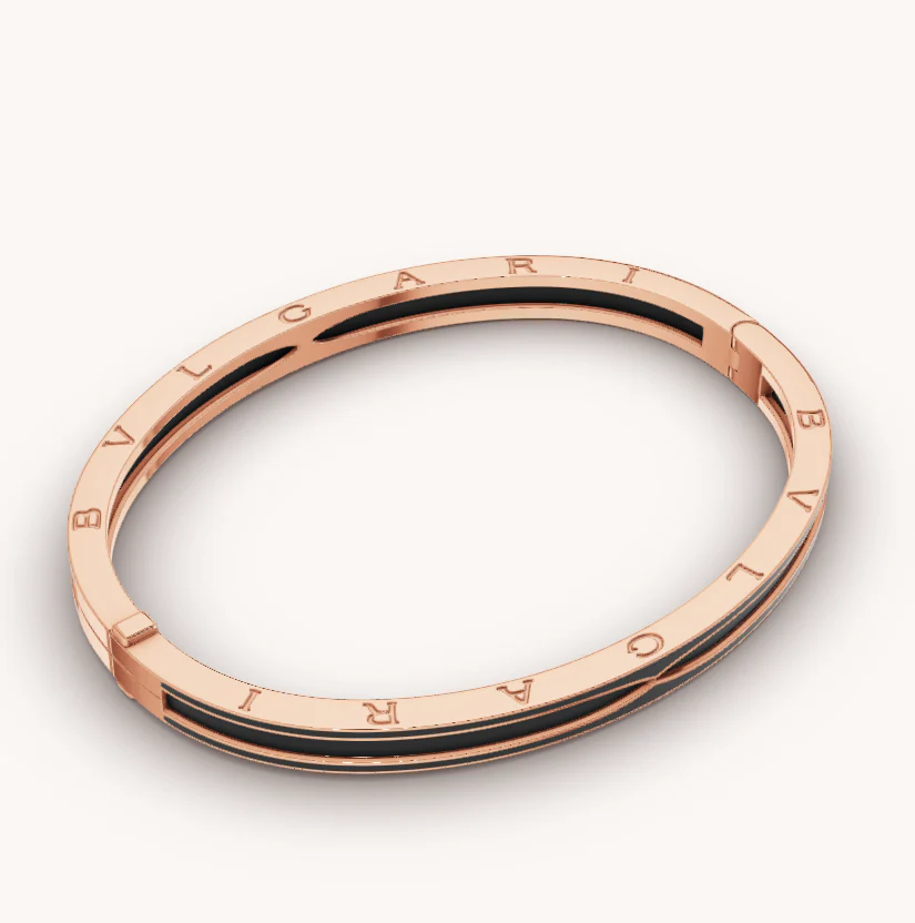 Regalia jewelryZERO 1 PINK GOLD WITH MATTE BLACK CERAMIC BRACELET