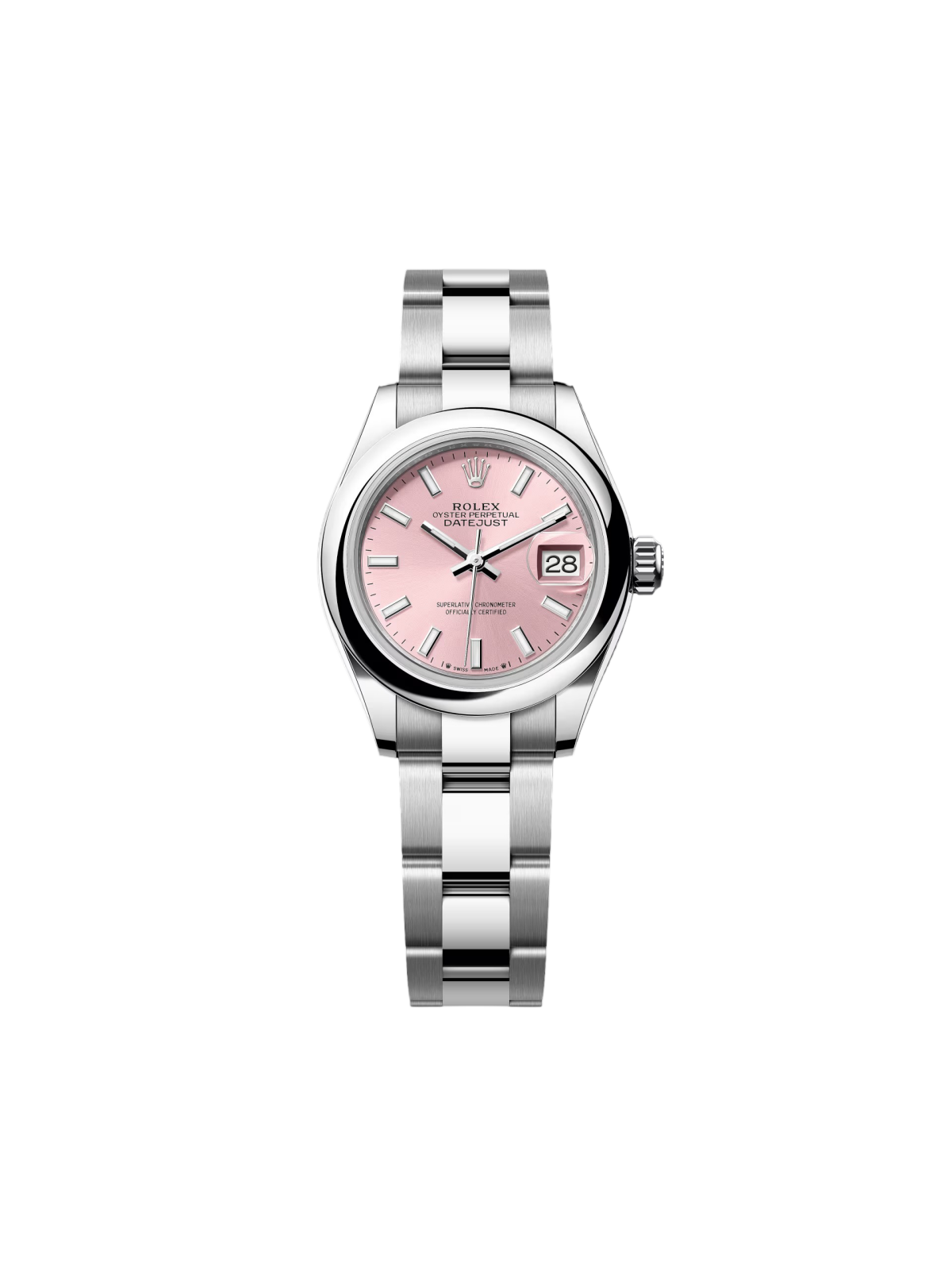 【Super Clone】ROLEX Lady-Datejust 28mm 279160 Oyster Perpetual Pink Dial Oyster Bracelet