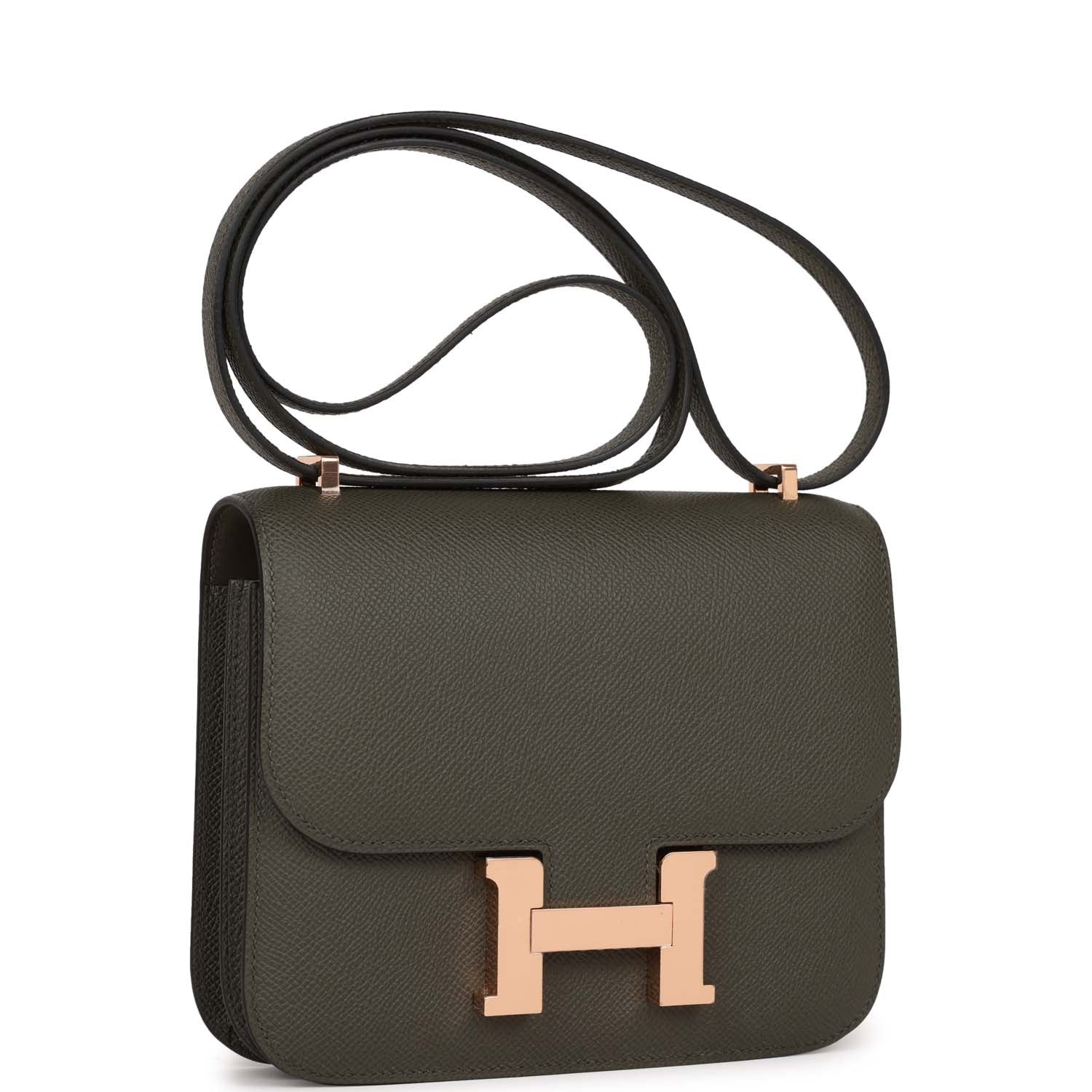 Hermès Constance 18 Vert de Gris Epsom Rose Gold Hardware