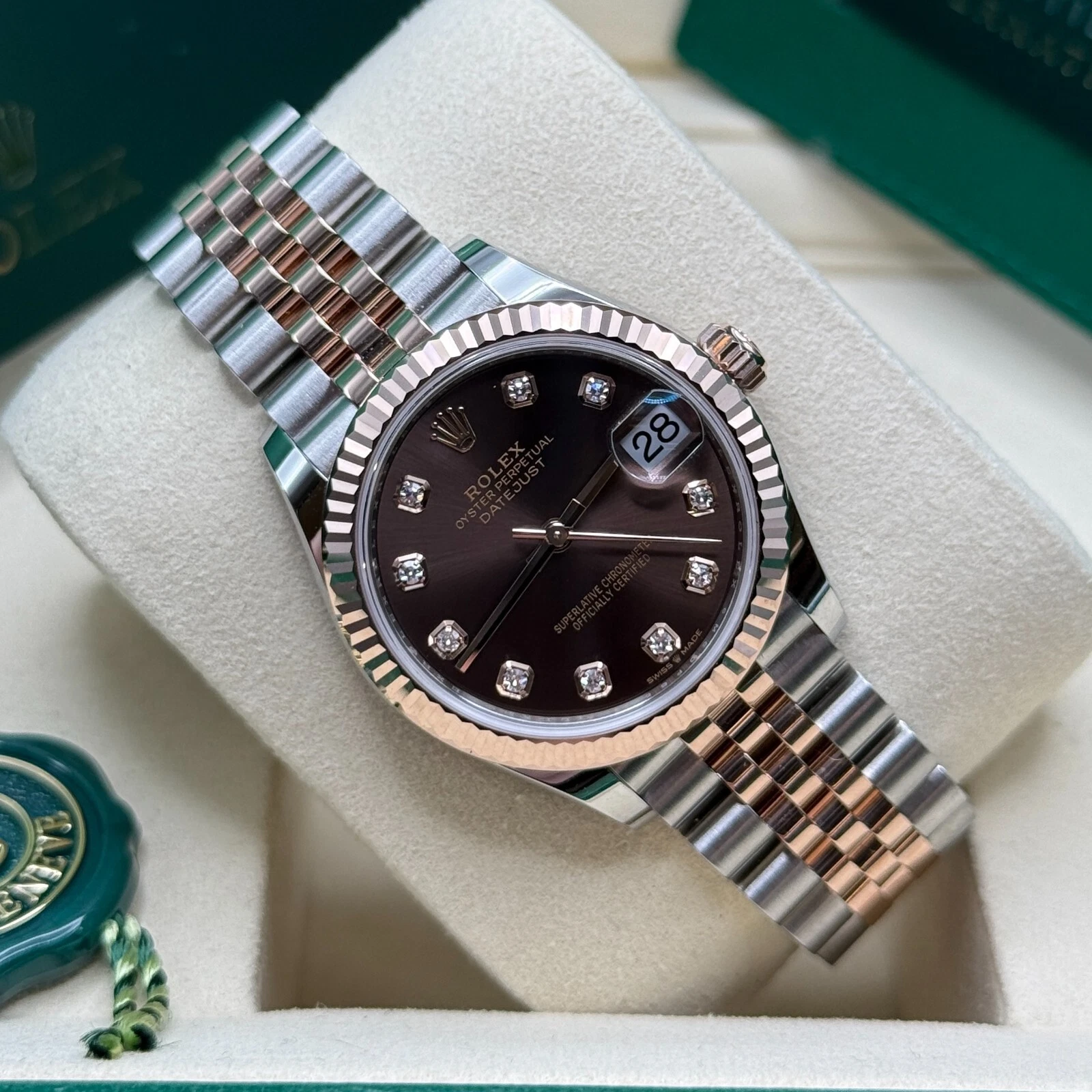 【Super Clone】ROLEX Datejust m278271-0027/0028 Chocolate 31mm Dial Oyster Bracelet Watch