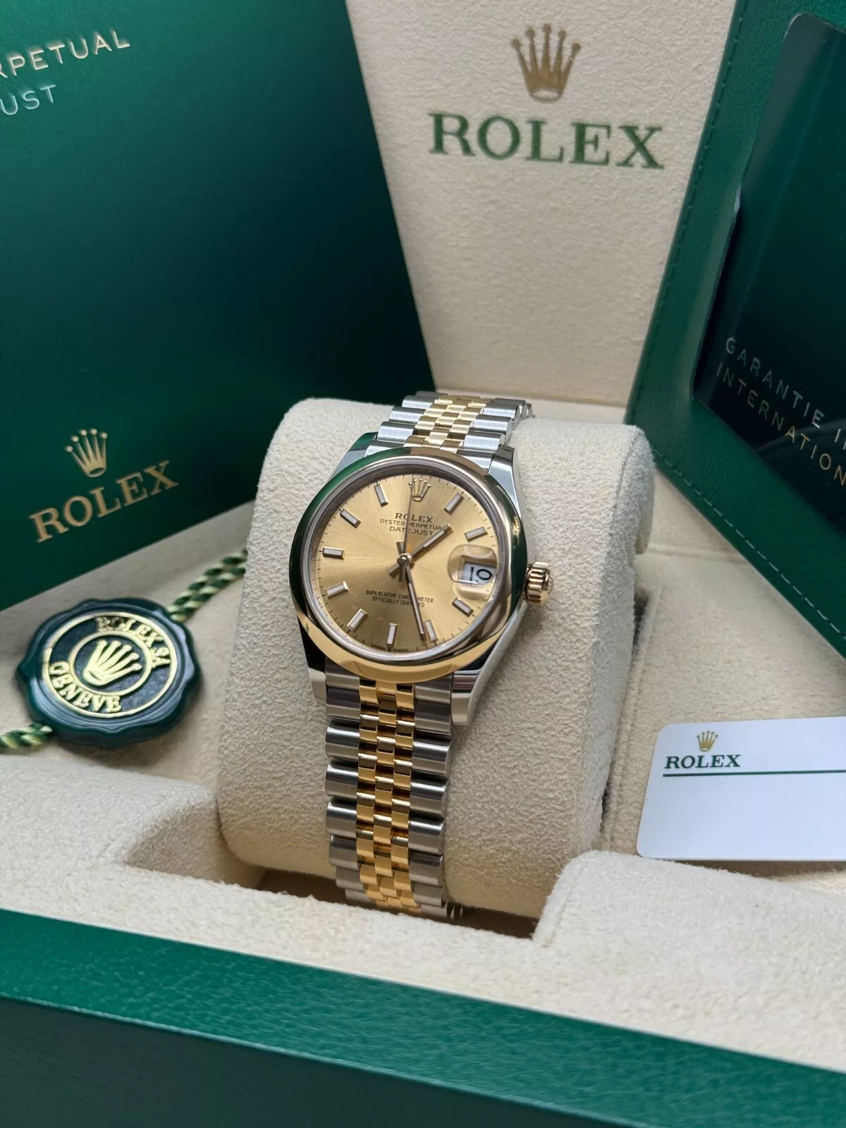 【Super Clone】ROLEX Datejust m278243-0013/0014  31mm Champagne Dial Yellow Rolesor Oyster Watch