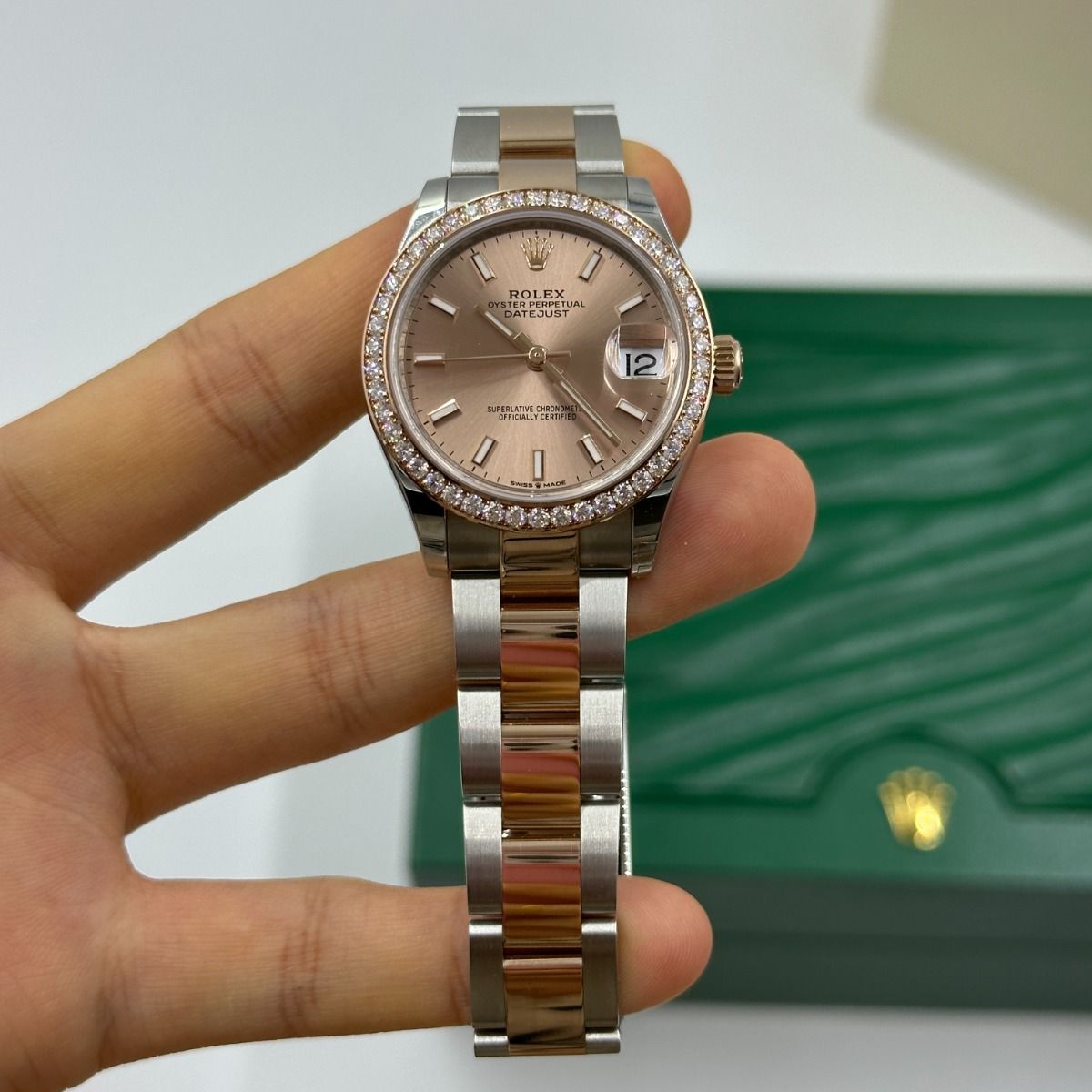 【Super Clone】ROLEX Datejust m278381-0009/0010 Rose Dial Diamond-Set Bezel 31mm