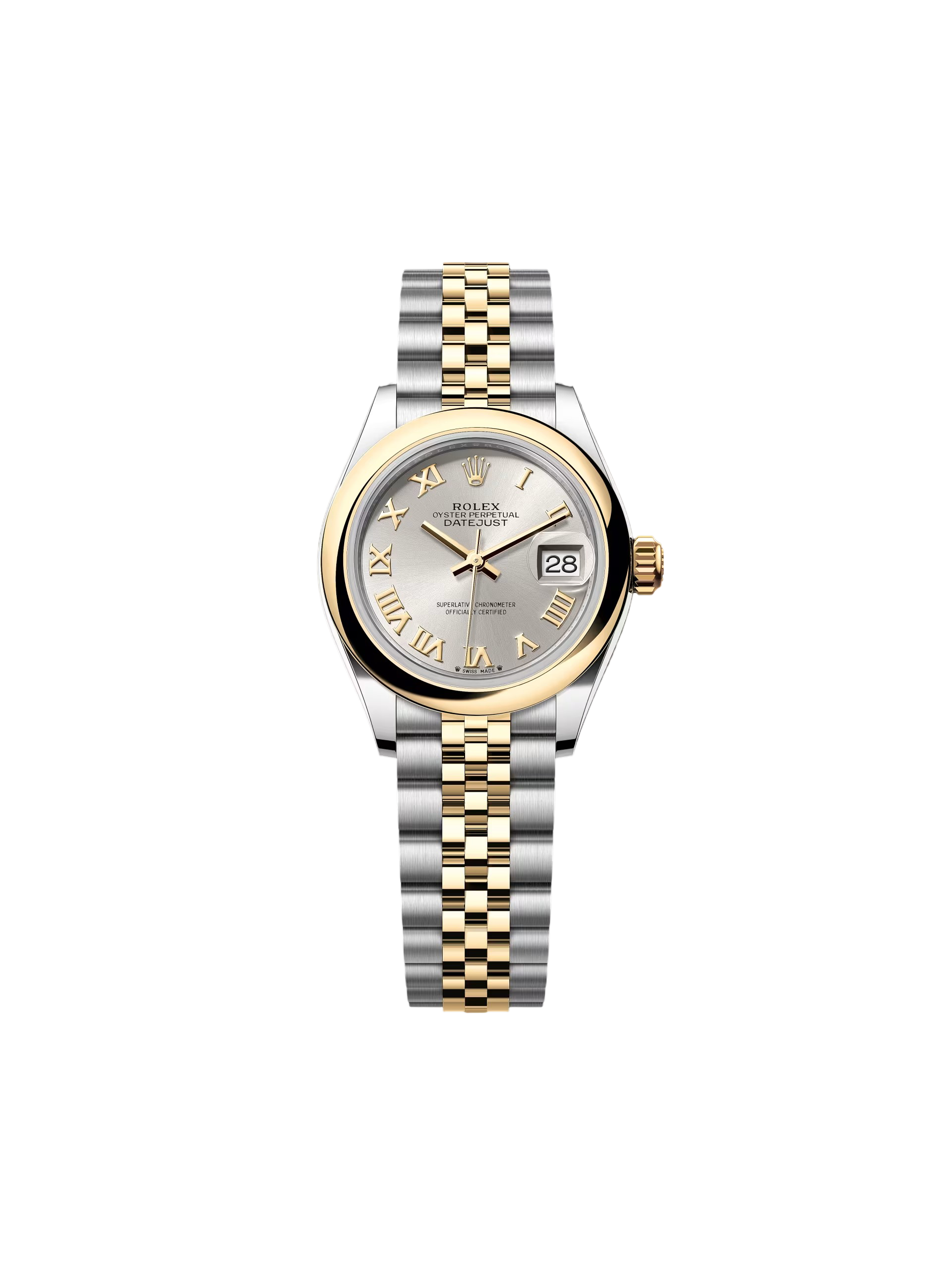 【Super Clone】ROLEX Lady-Datejust 28mm 279163 Silver Roman Dial Oyster Bracelet
