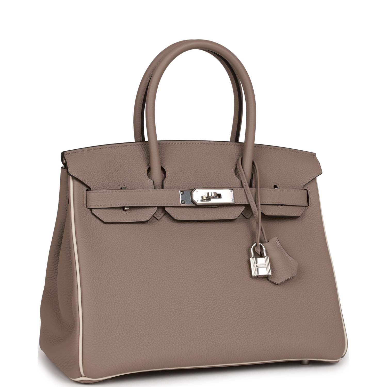 Hermès Special Order (HSS) Birkin 30 Gris Tourterelle and Craie Togo Palladium Hardware