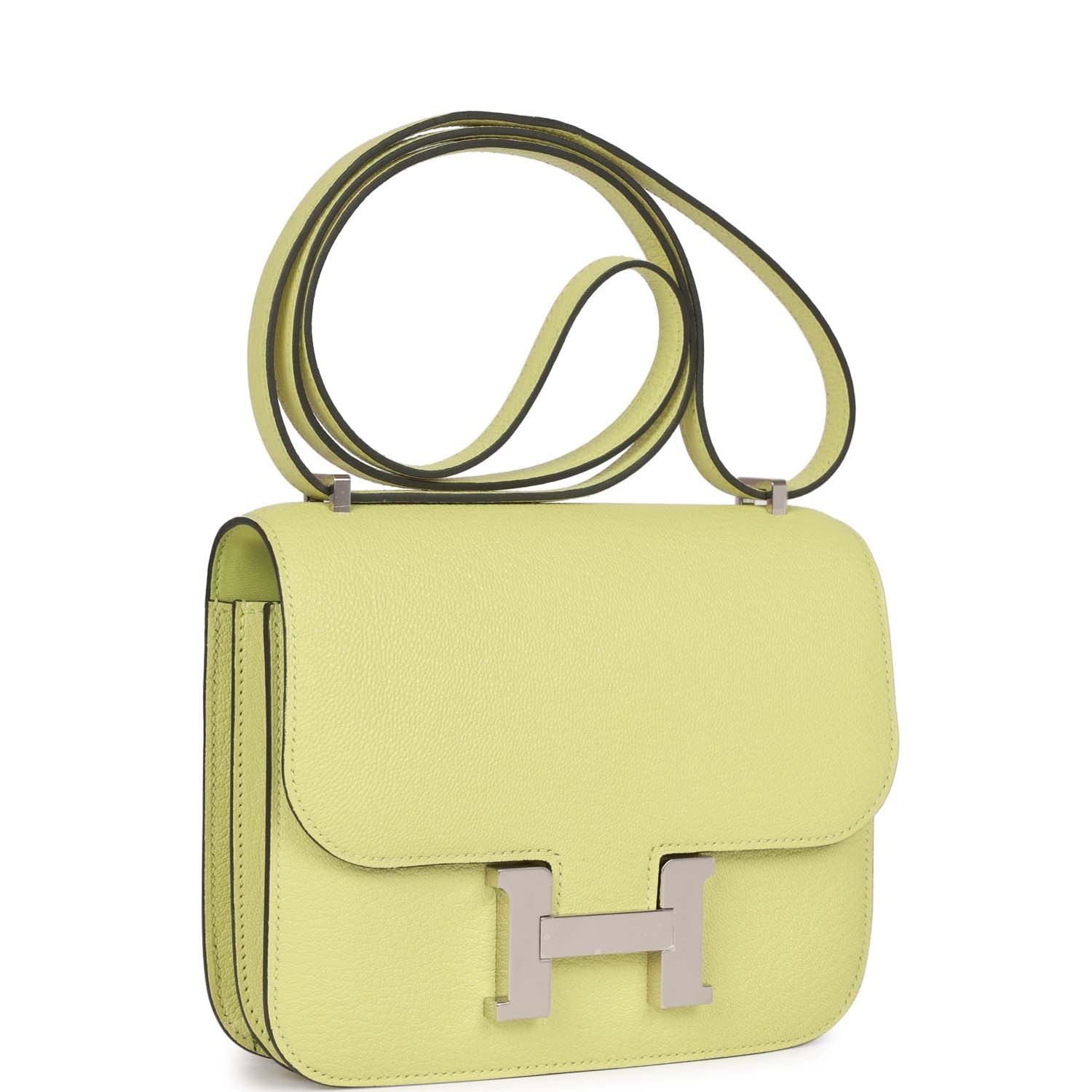 Hermès Constance 18 Jaune Bourgeon Chevre Palladium Hardware