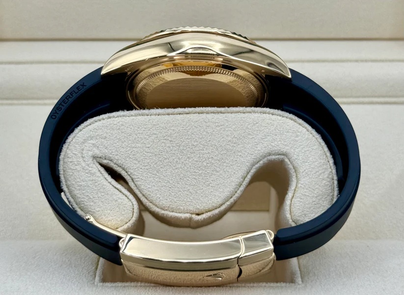 【Super Clone】ROLEX  Sky-Dweller 42mm Yellow Gold Black Dial Oysterflex - 336238