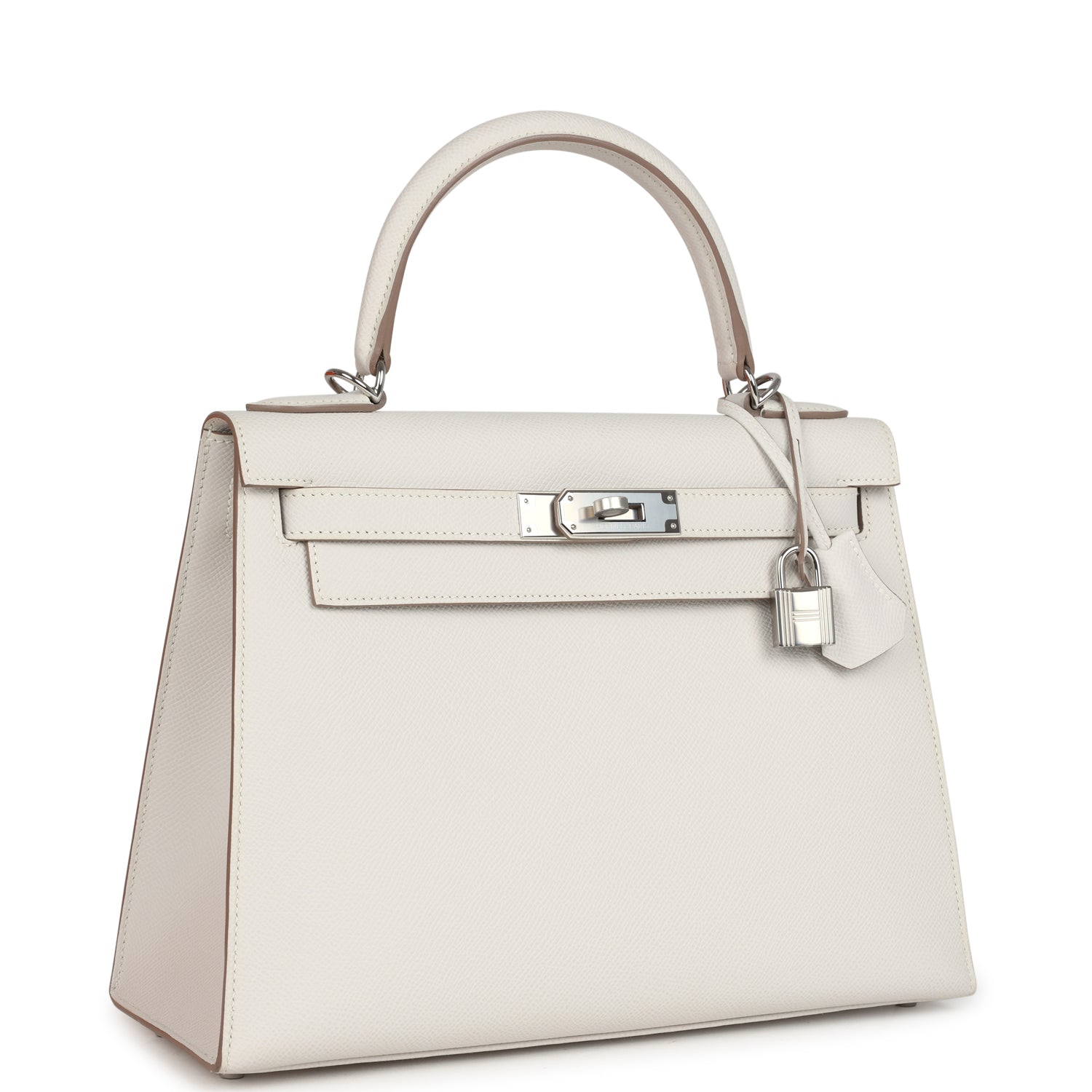 Hermès Kelly Sellier 28 Gris Pale Epsom Palladium Hardware