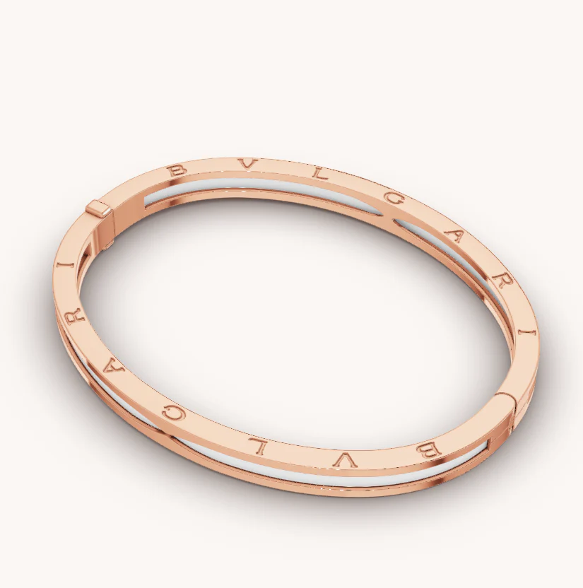 Regalia jewelryZERO 1 PINK GOLD WITH WHITE CERAMIC BRACELET