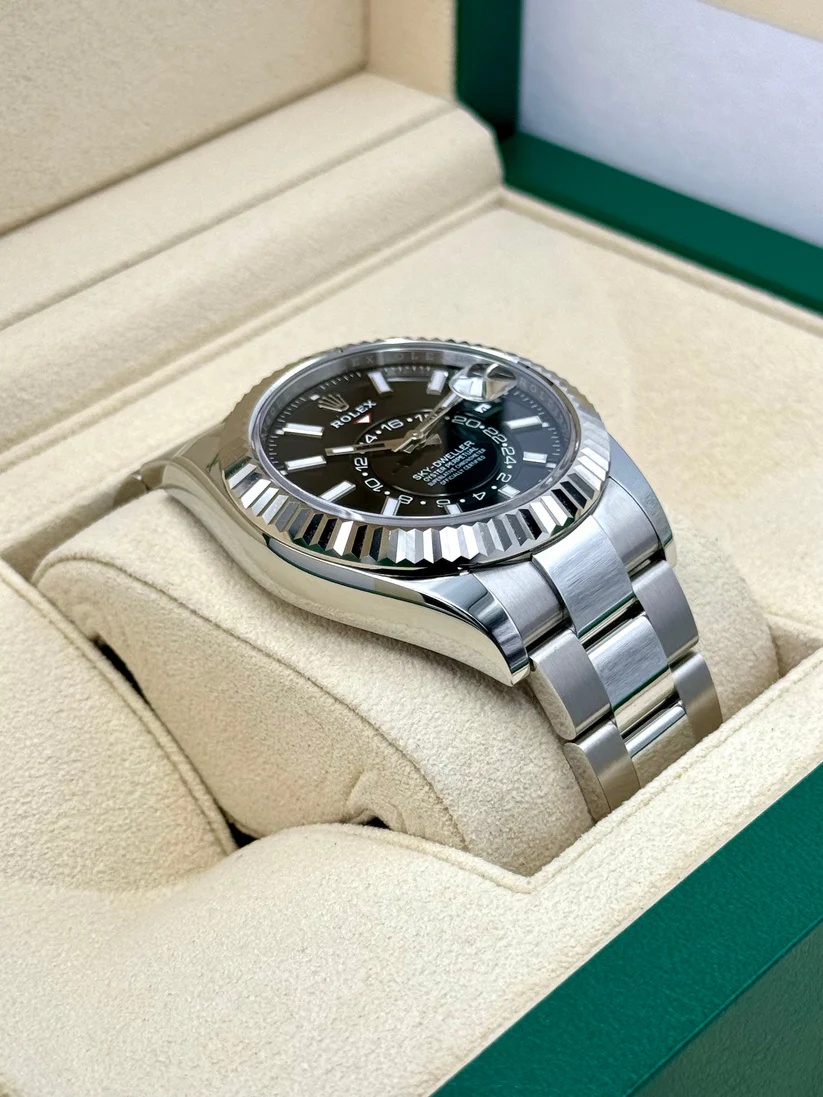 【Super Clone】ROLEX Sky-Dweller 42mm 336934-0007/0008 Stainless Steel Black Dial Oyster