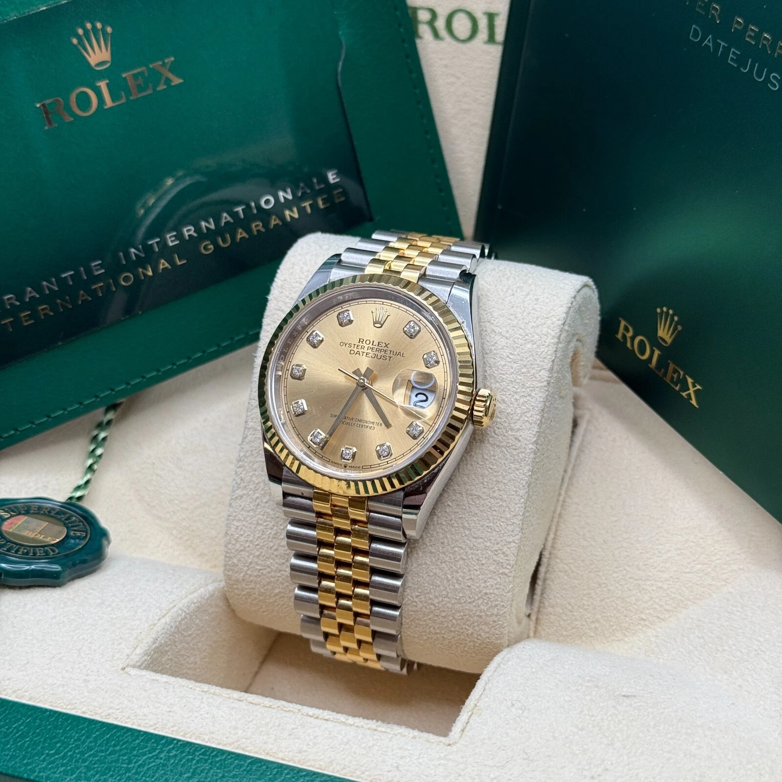 【Super Clone】ROLEX  Datejust 36mm 126233 Champagne Dial Jubilee Bracelet Watch