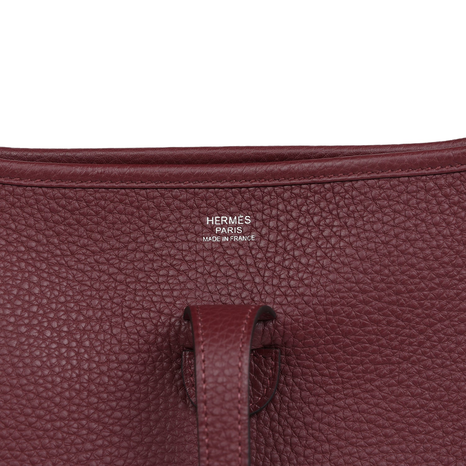 Hermès Evelyne III PM Bordeaux Clemence Palladium Hardware