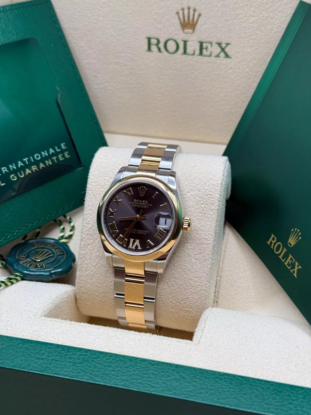 【Super Clone】ROLEX Datejust m278243-0013/0014  31mm Dark Grey Dial Yellow Rolesor Oyster Watch