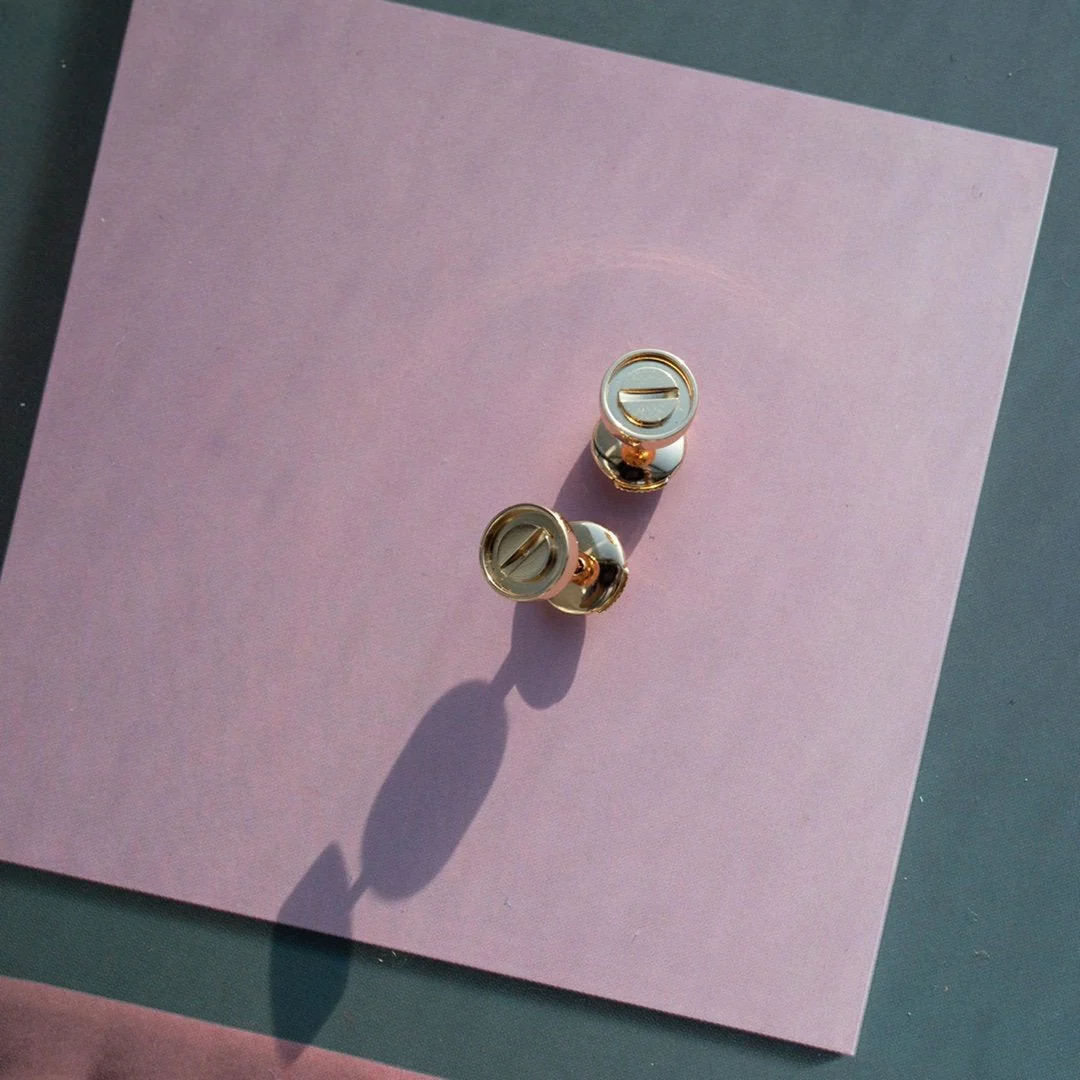 Regalia jewelryLOVE EARRINGS PINK GOLD 10MM