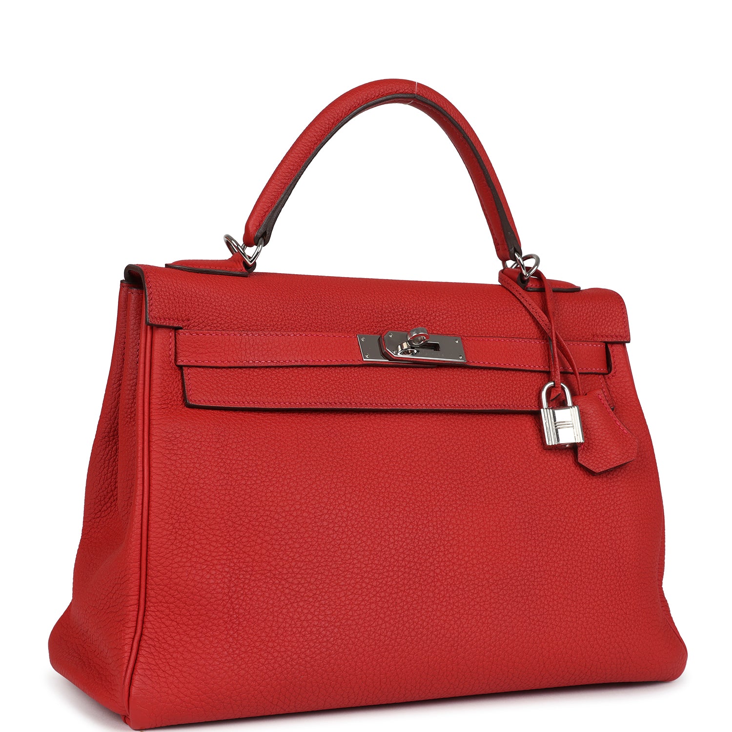 Hermès Kelly Retourne 32 Geranium Togo Palladium Hardware