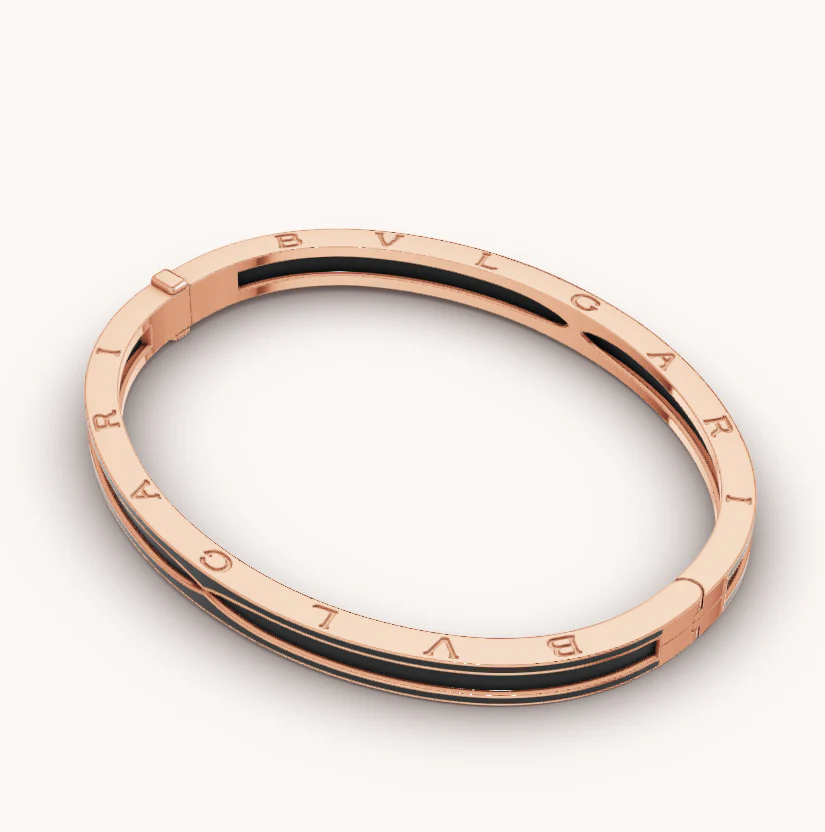 Regalia jewelryZERO 1 PINK GOLD WITH MATTE BLACK CERAMIC BRACELET