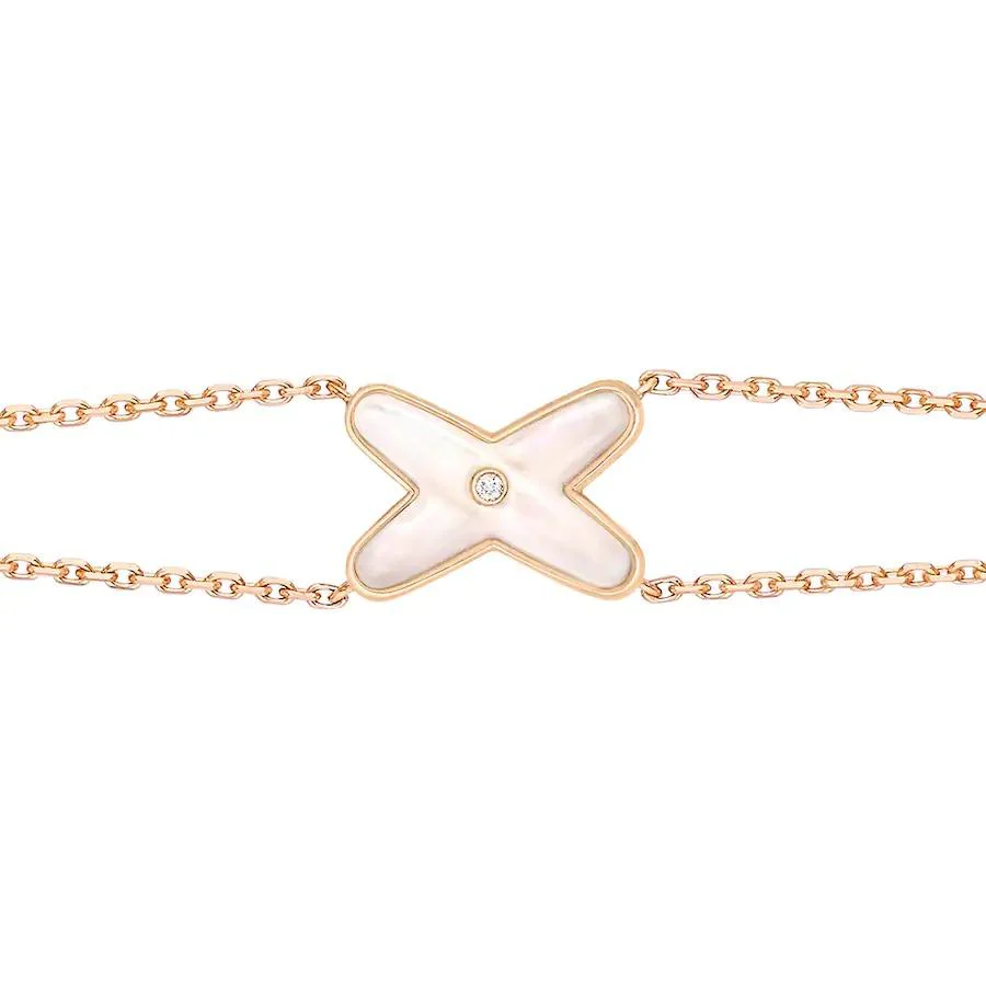 Regalia jewelryJEUX BRACELET WHITE MOP PINK GOLD 1 DIAMOND