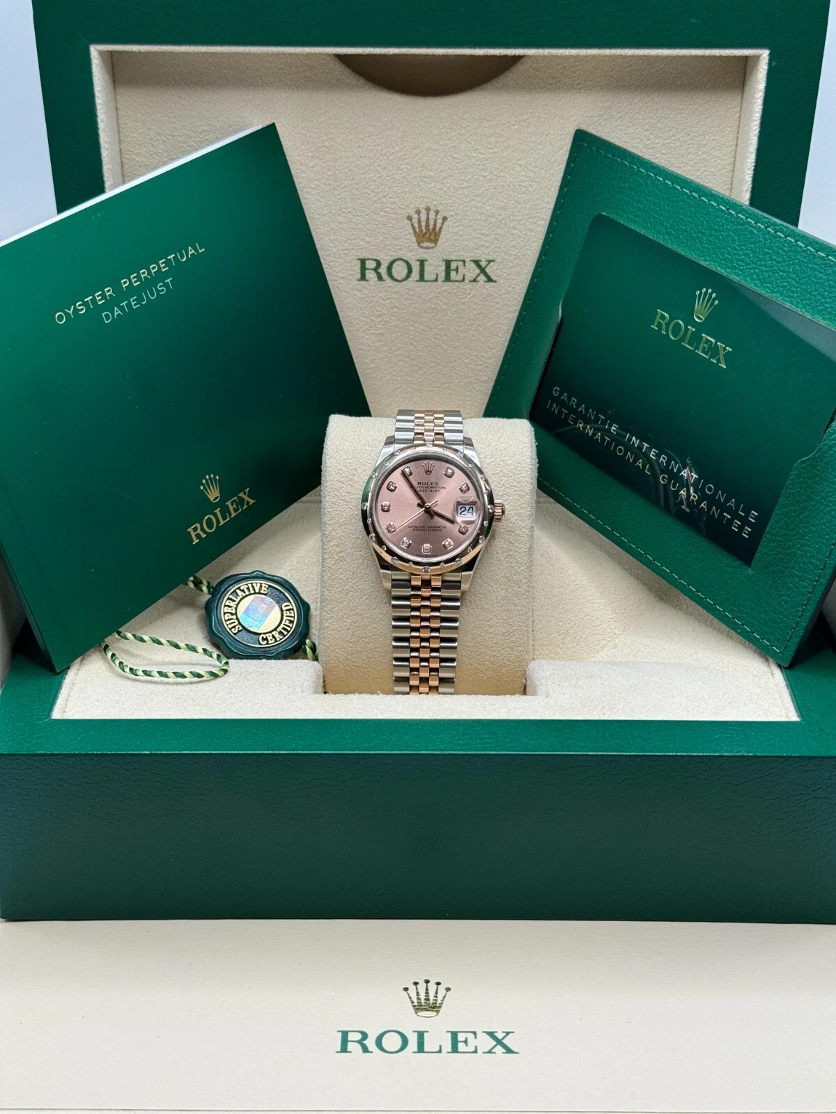 【Super Clone】RLX Datejust m278341-0023/0024 Rosé Dial 31mm Oyster Bracelet