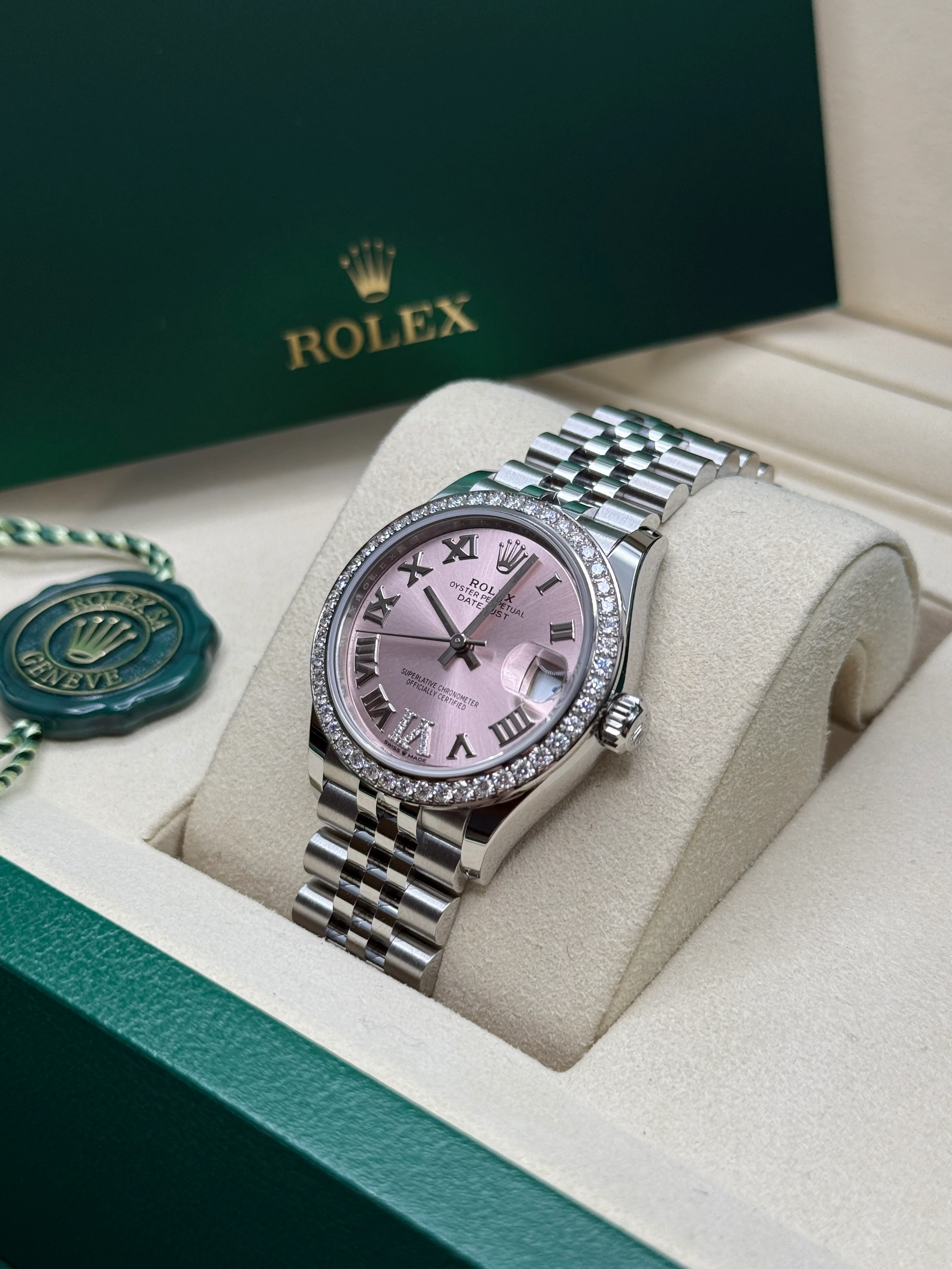【Super Clone】ROLEX Datejust m278384RBR-0027/0028 Pink 31mm Dial Oyster Watch