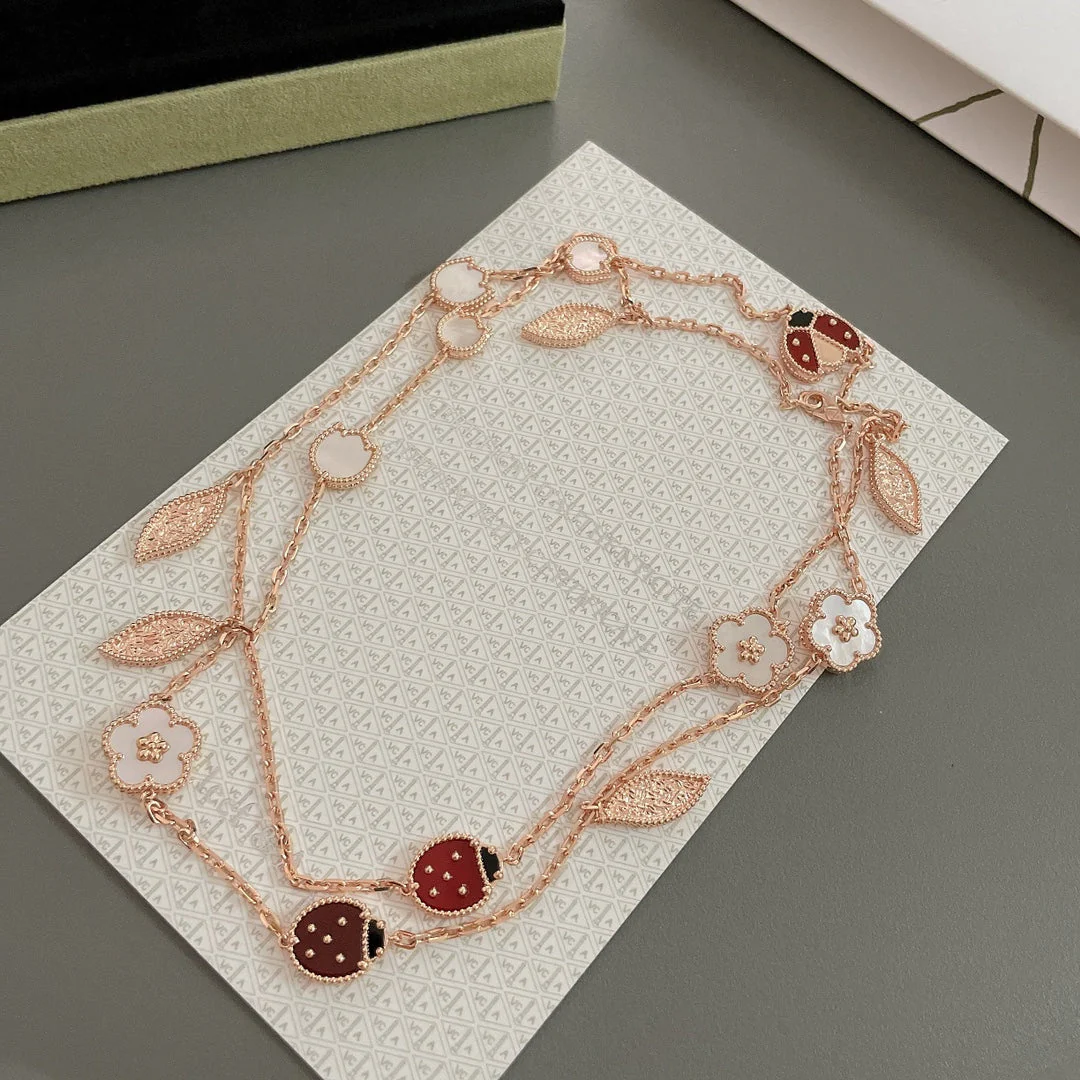 Regalia jewelryLUCKY SPRING 15 MOTIFS ROSE GOLD NECKLACE