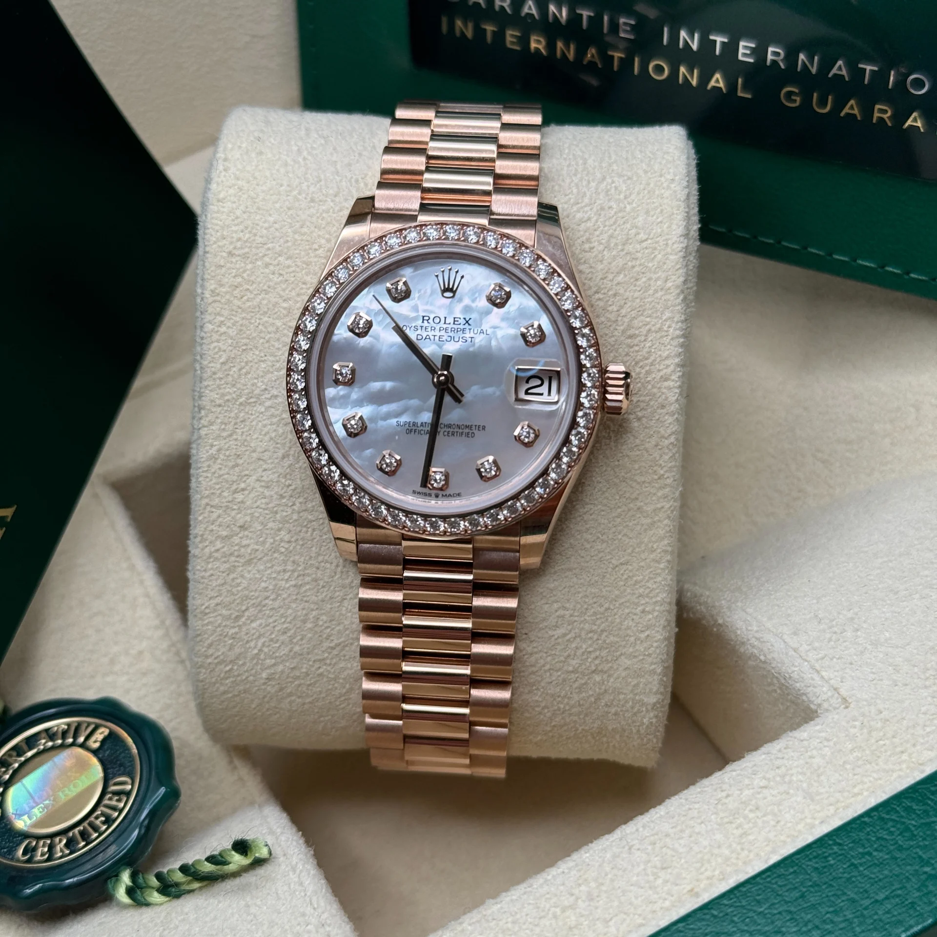 【Super Clone】ROLEX Datejust m278285RBR-0005 Mother-of-Pearl 31mm Dial