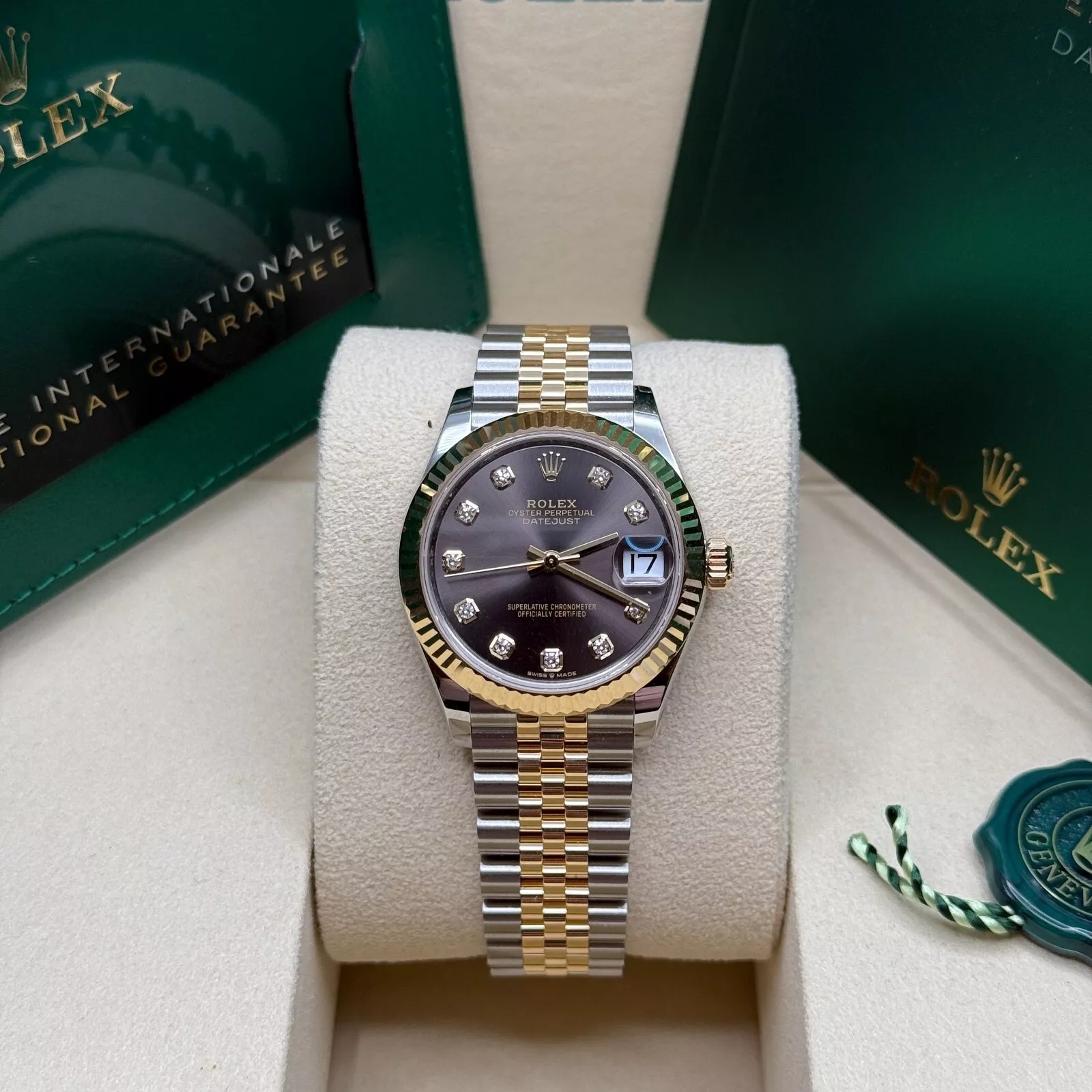 【Super Clone】ROLEX Datejust m278273-0021/0022 31mm Dark Grey Dial Stainless Steel and Yellow Gold Oyster Watch