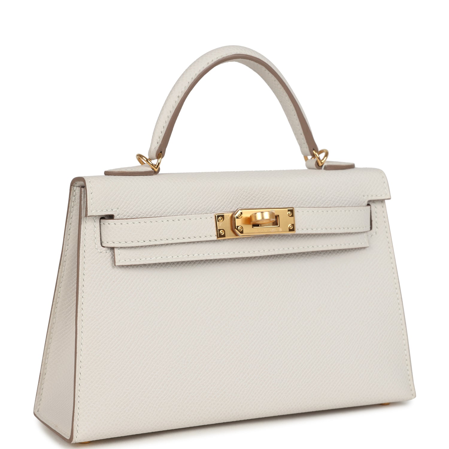 Hermes Kelly Sellier 20 Gris Pale Epsom Gold Hardware