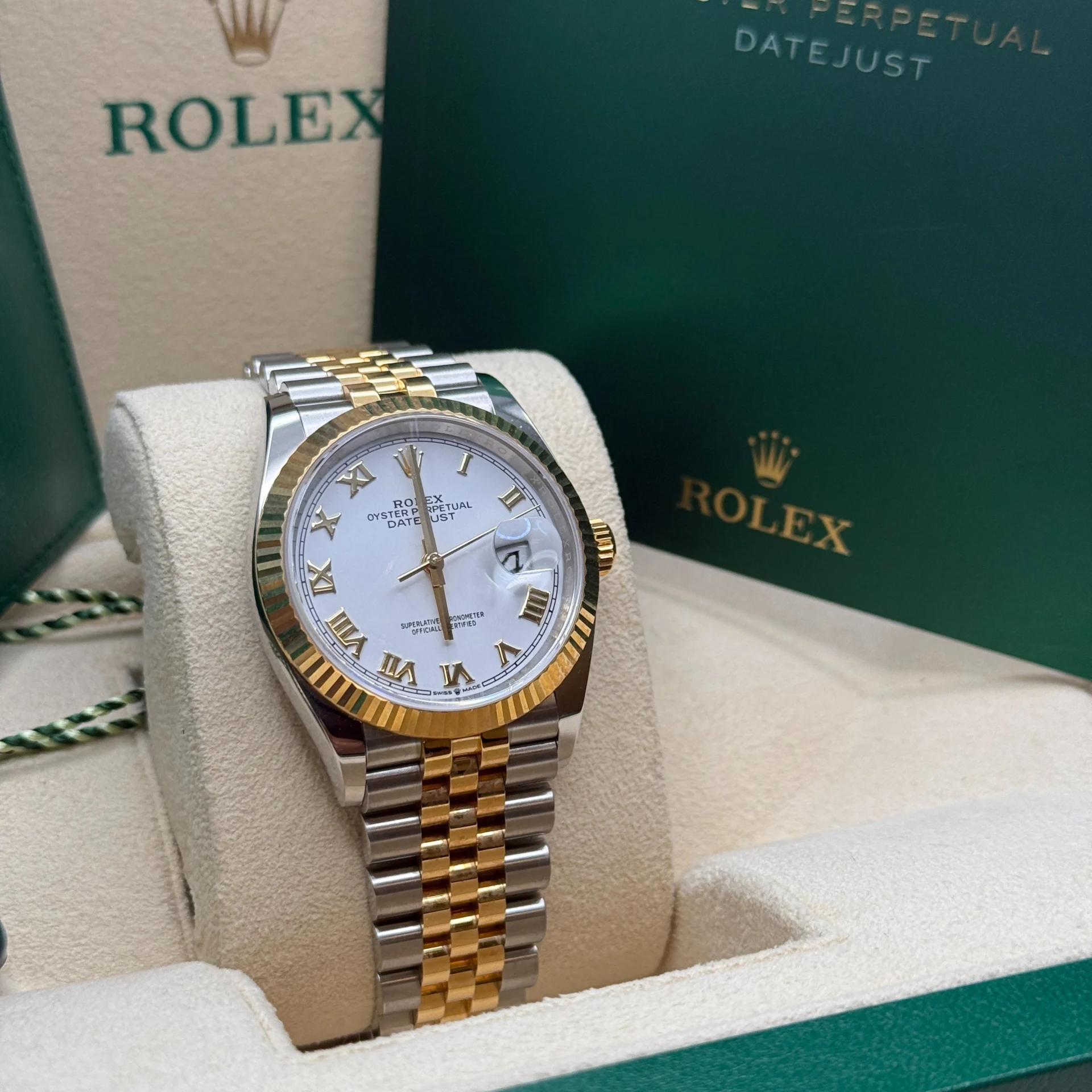 【Super Clone】ROLEX  Datejust 36mm 126233 White Dial Oyster Bracelet Watch