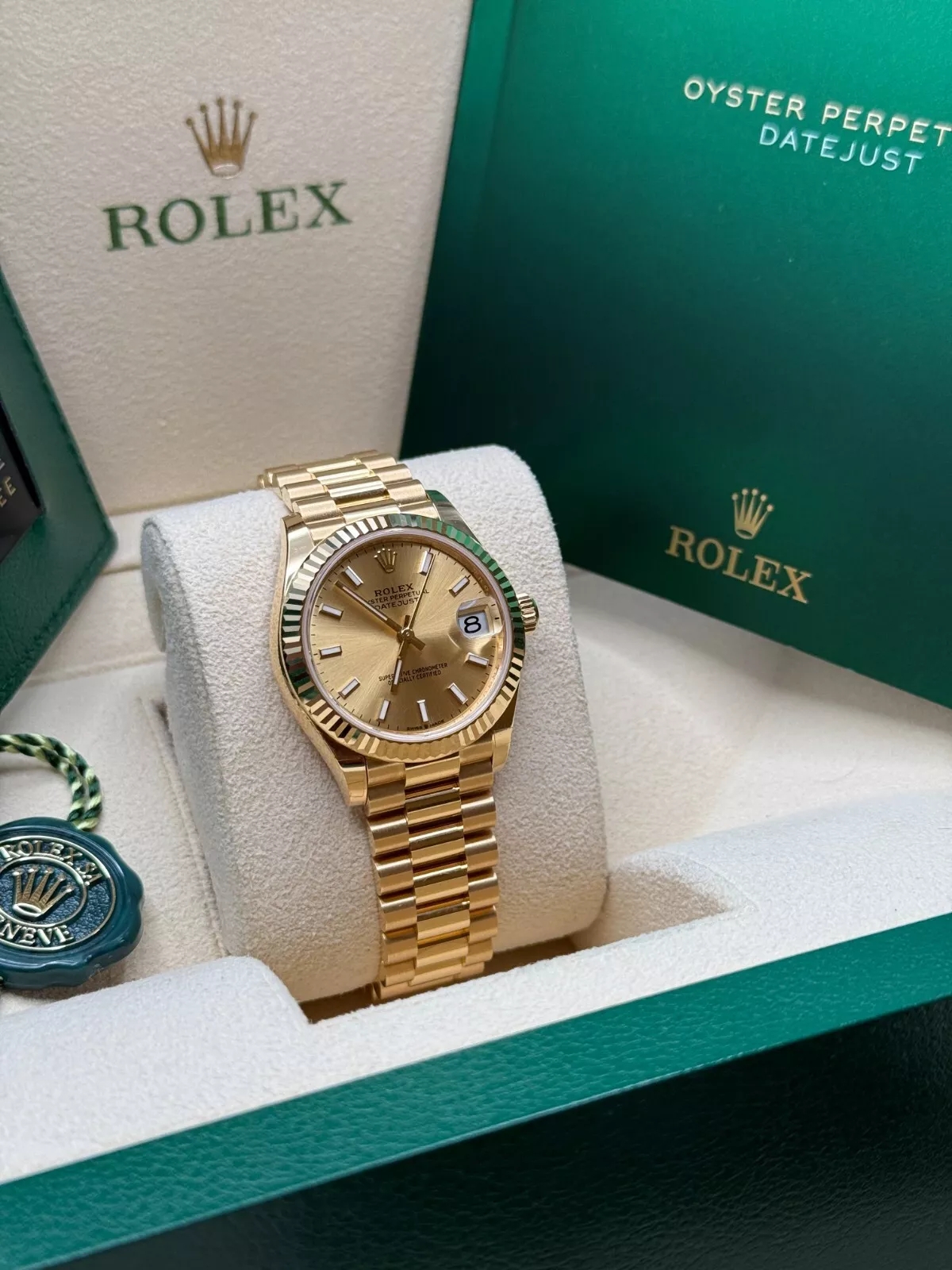 【Super Clone】ROLEX Datejust m278278-0040 Champagne 31mm Dial President Bracelet Watch